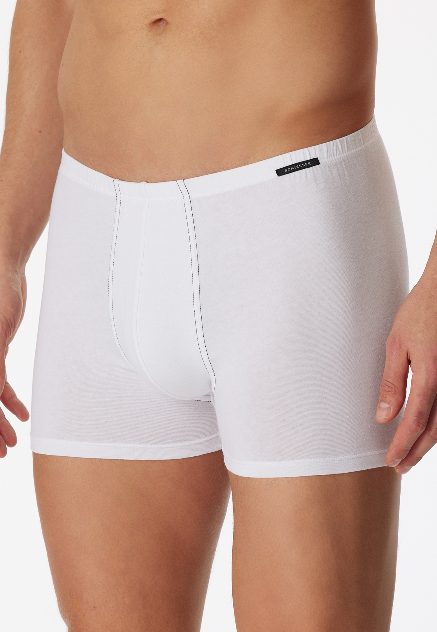 Schiesser Boxershorts »Essentials«, (2er Pack), mit angenehm weichem Bund