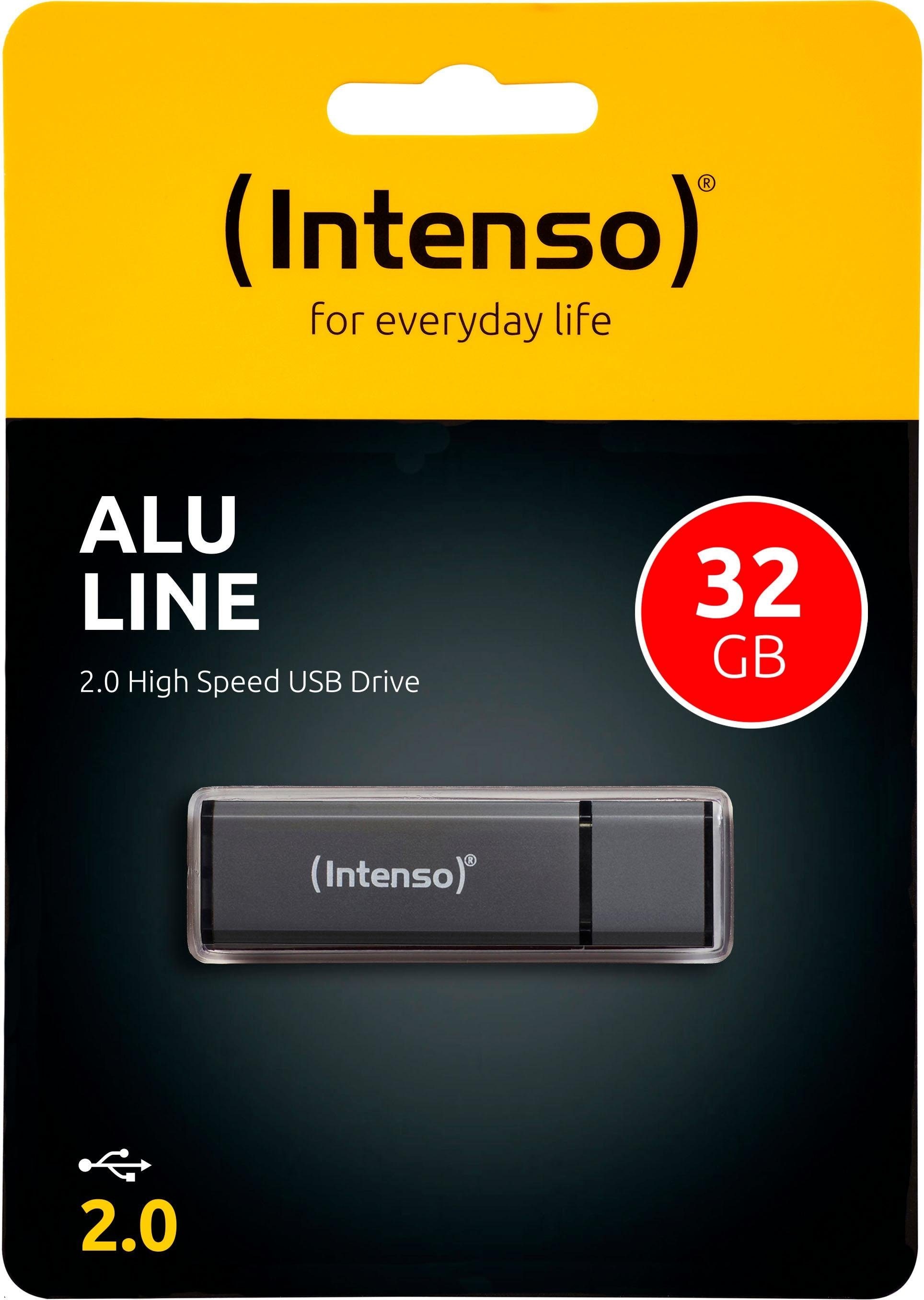 Intenso USB-Stick »Alu Line«, (USB 2.0 Lesegeschwindigkeit 28 MB/s)