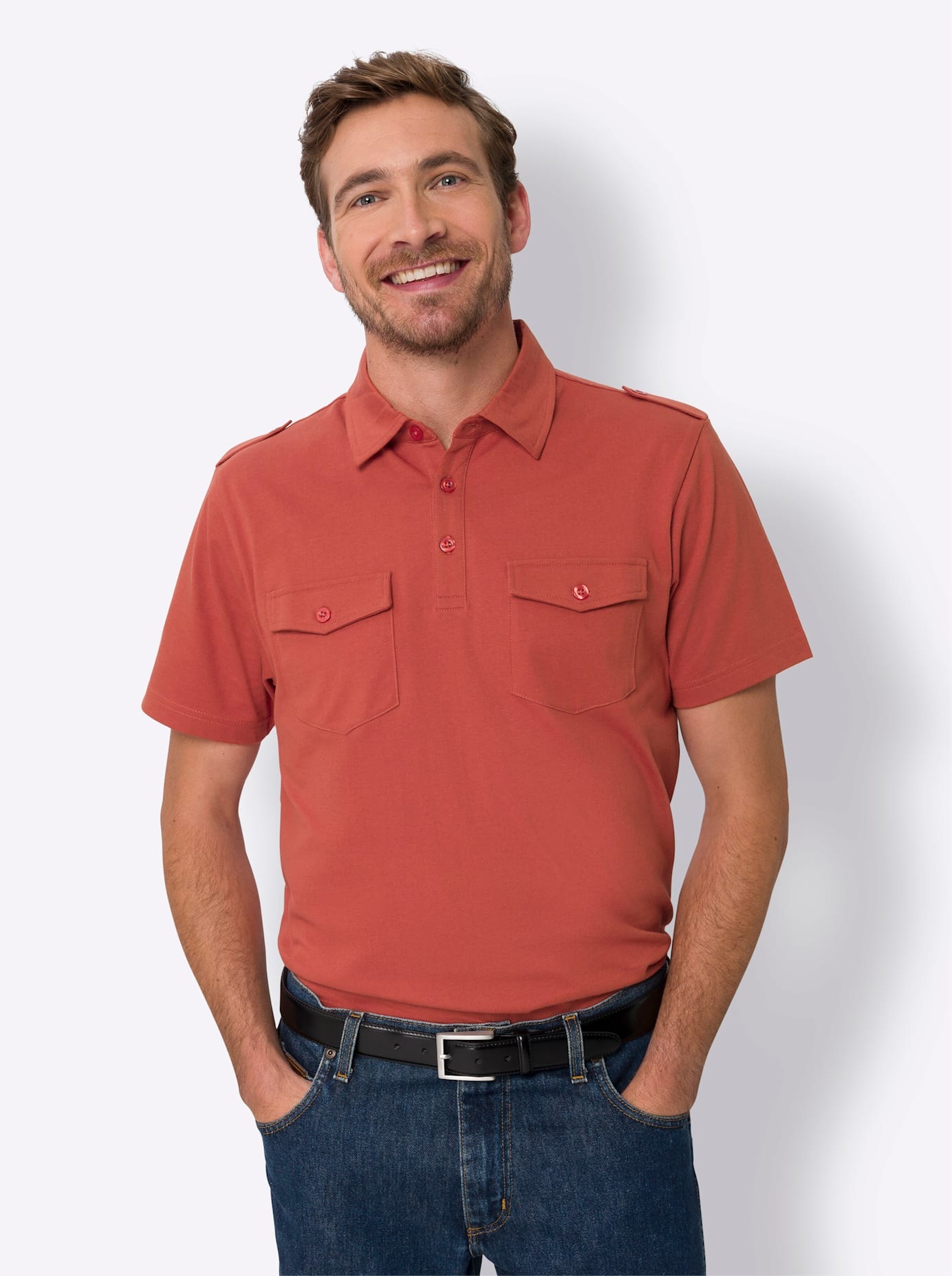 Classic Poloshirt »Kurzarm-Poloshirt«, (1 tlg.)