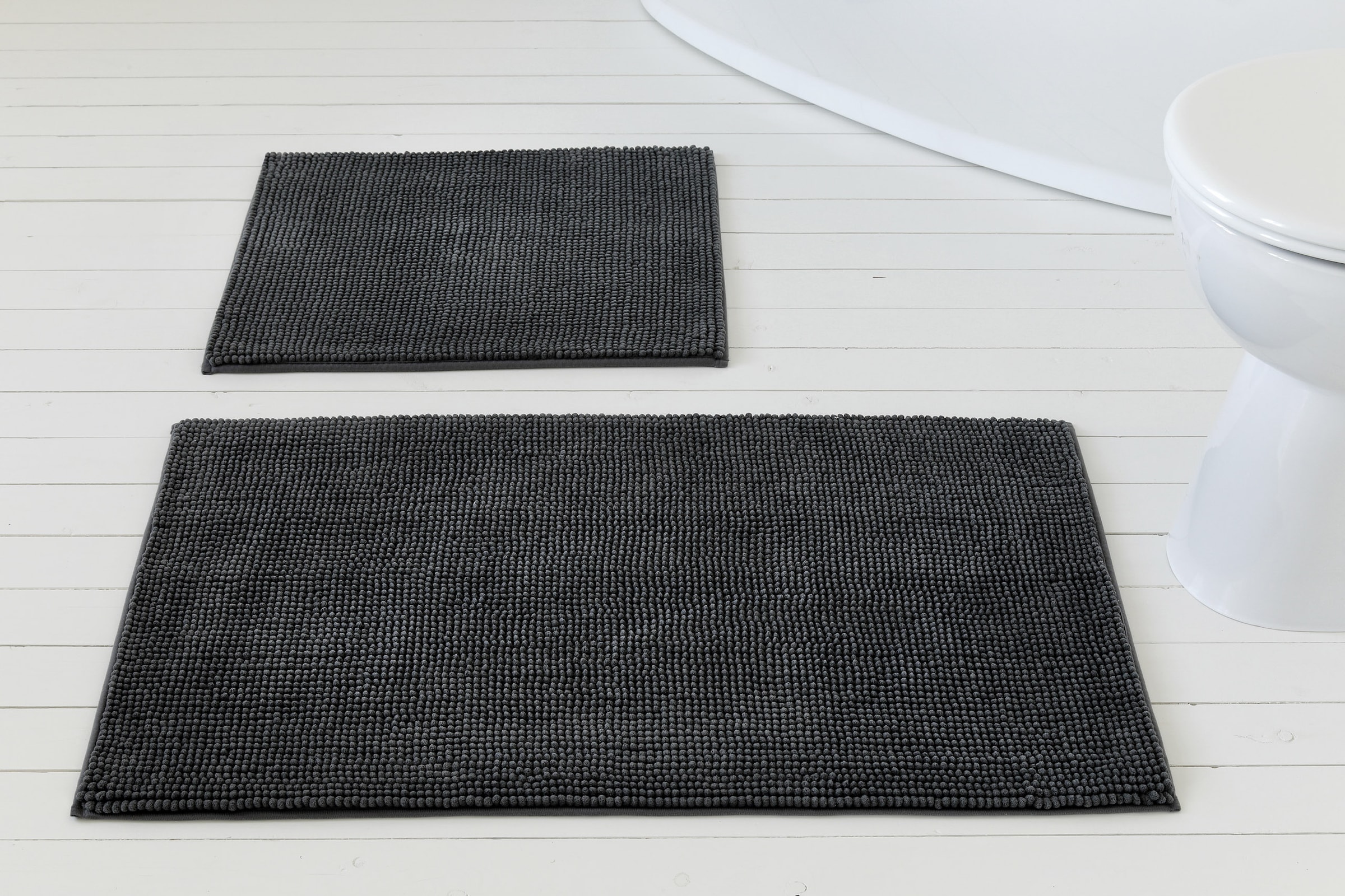 my home Badematte »Kaelan, weicher Chenille«, rutschhemmend beschichtet, fussbodenheizungsgeeignet, Badvorleger, Badteppich weiches Chenille, pastellfarben, Badezimmer