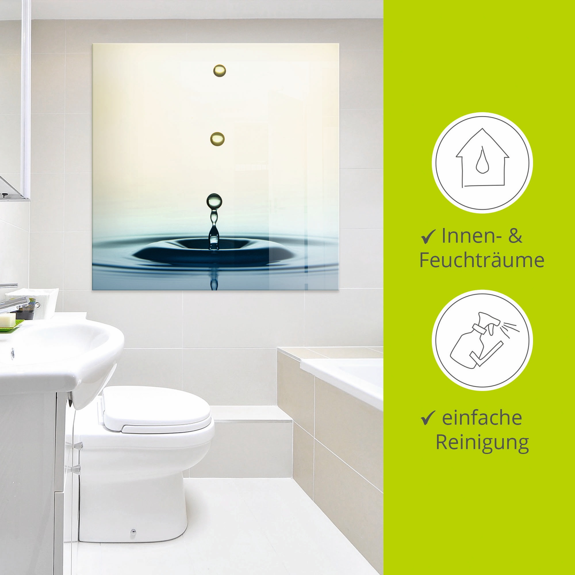 Artland Glasbild »Tropfen«, Zen, (1 St.), in verschiedenen Grössen