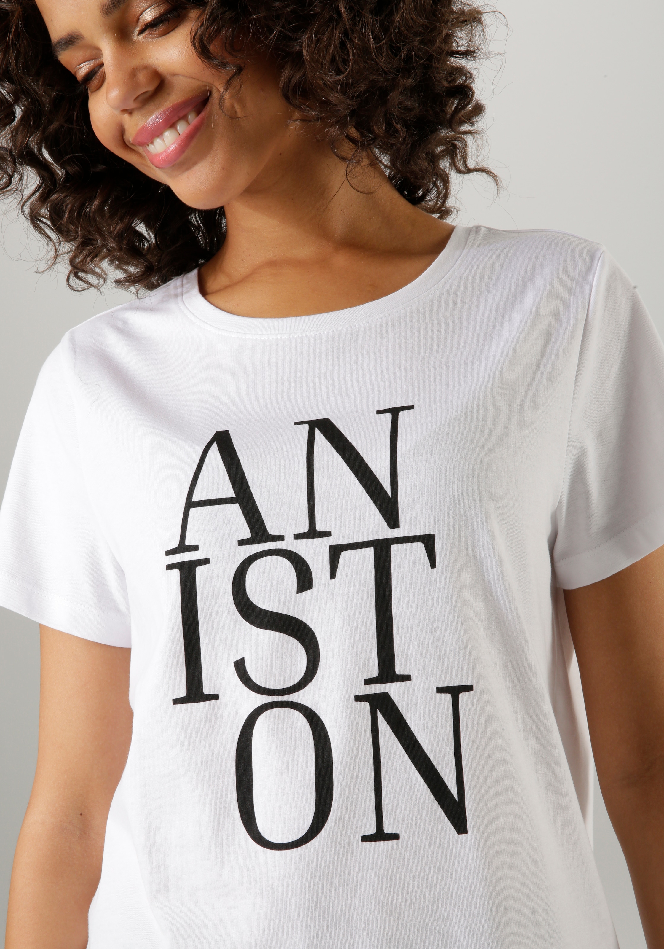 Aniston CASUAL T-Shirt, mit ANISTON-Schriftzug