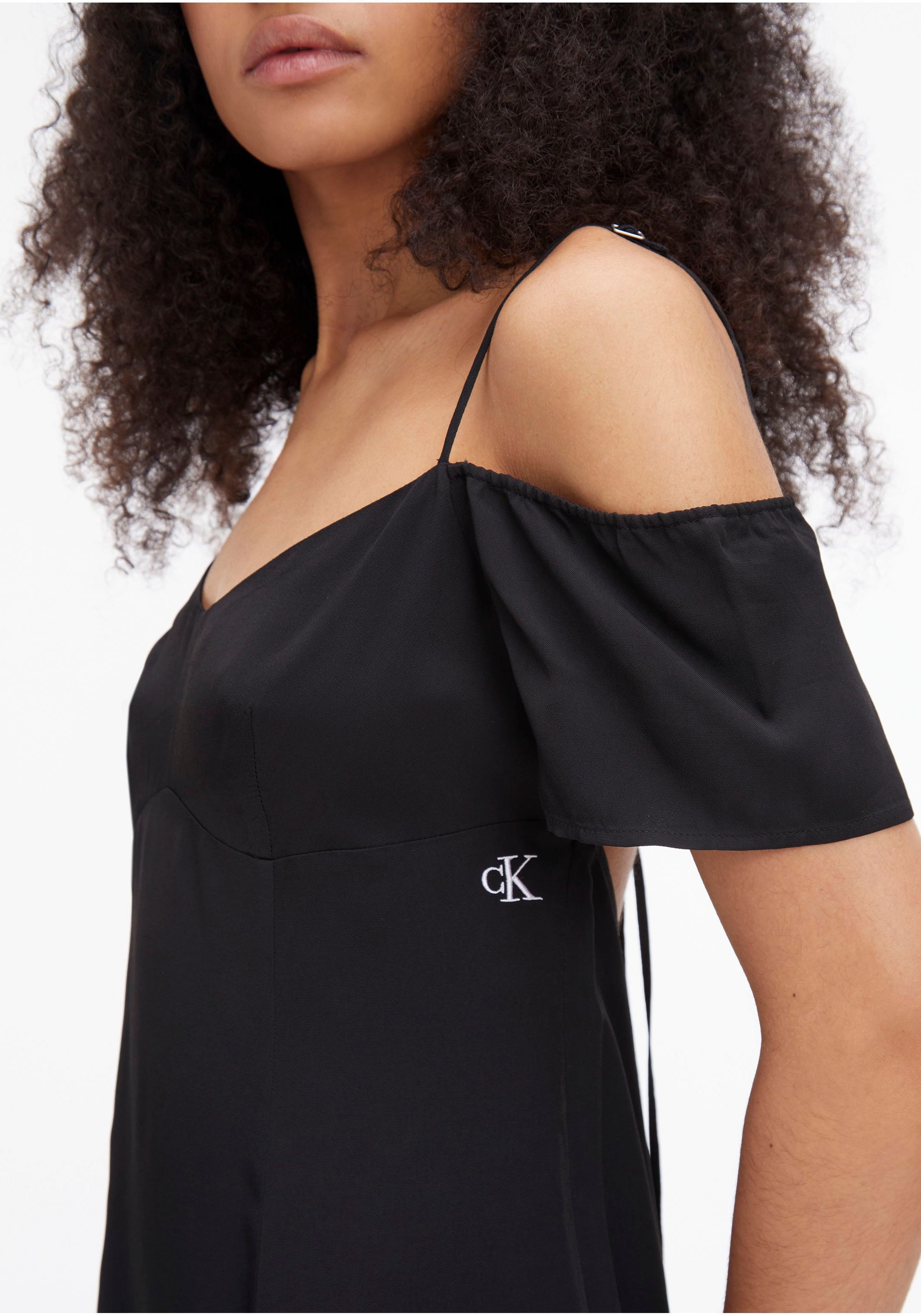 Calvin Klein Jeans Off-Shoulder-Kleid, online Schweiz bei Rückenausschnitt kaufen Jelmoli-Versand mit