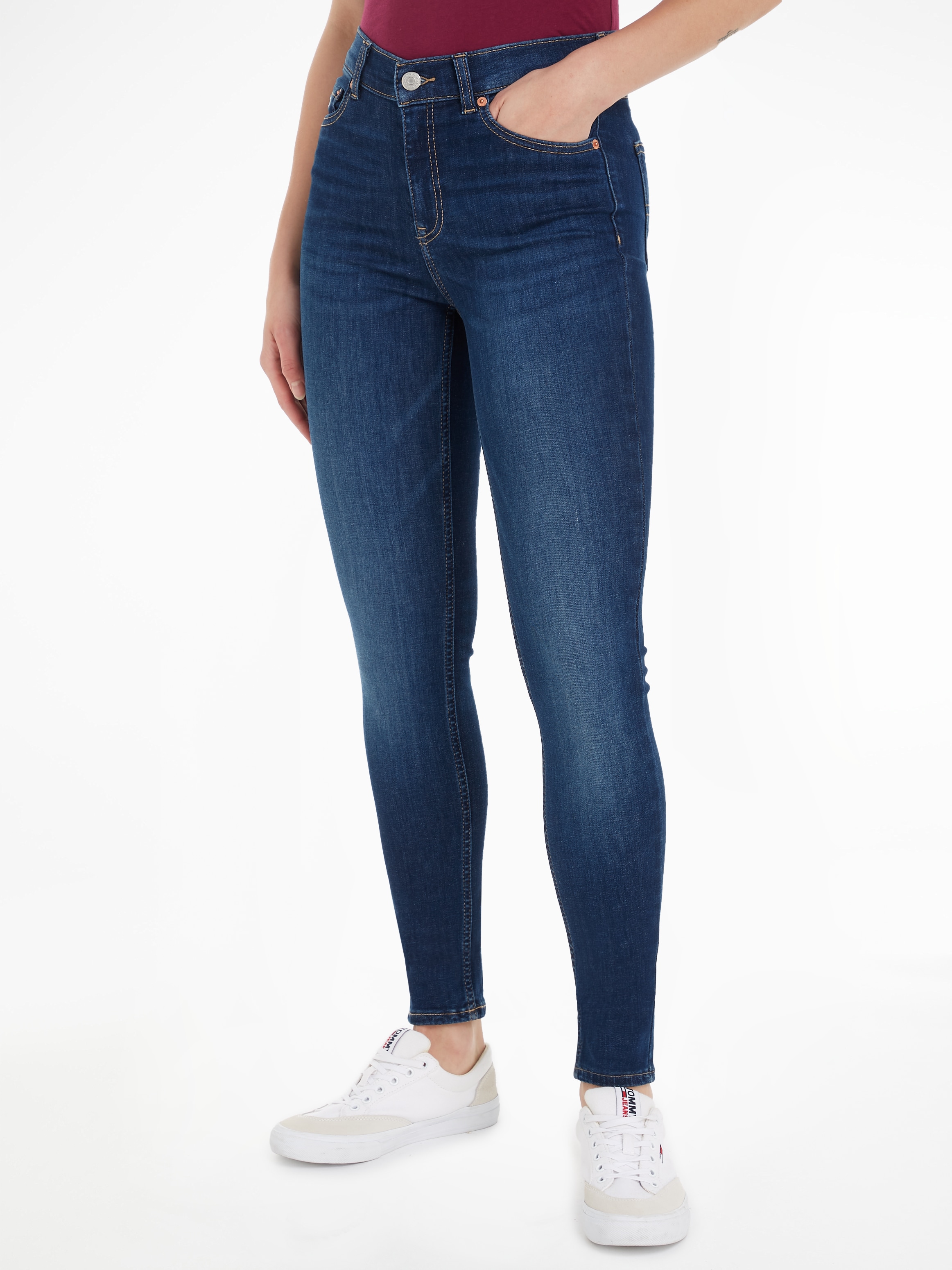 Skinny-fit-Jeans »Tommy Jeans - Damenjeans- NORA Mid Rise - Skinny Fit«, mit Waschung,...