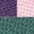 1x schwarz-lila, 1x schwarz-rosa, 1x schwarz-grün