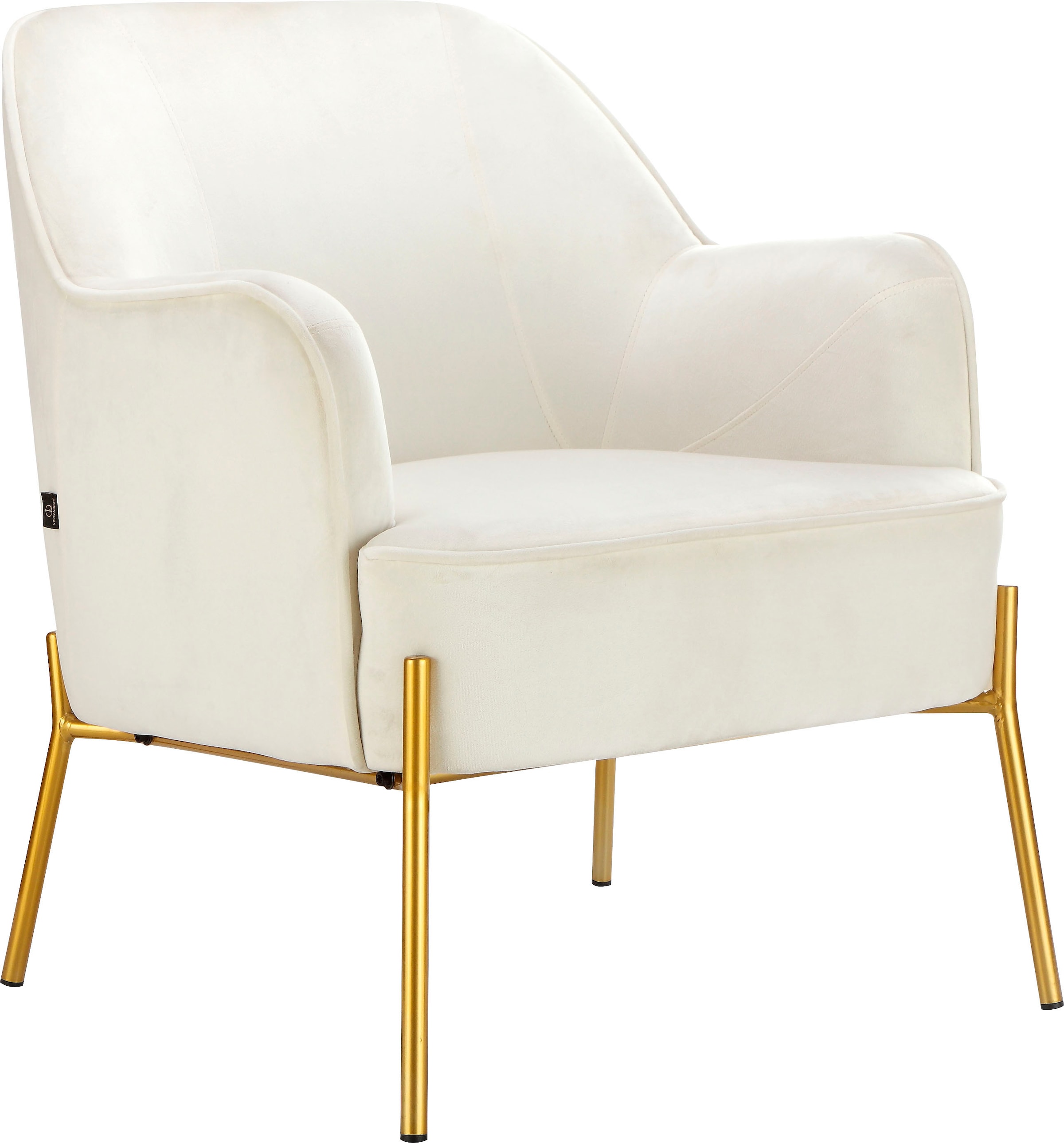 Leonique Sessel »Runa«, Samtvelours Bezug, in vier Farbvarianten, Sitzhöhe 44 cm