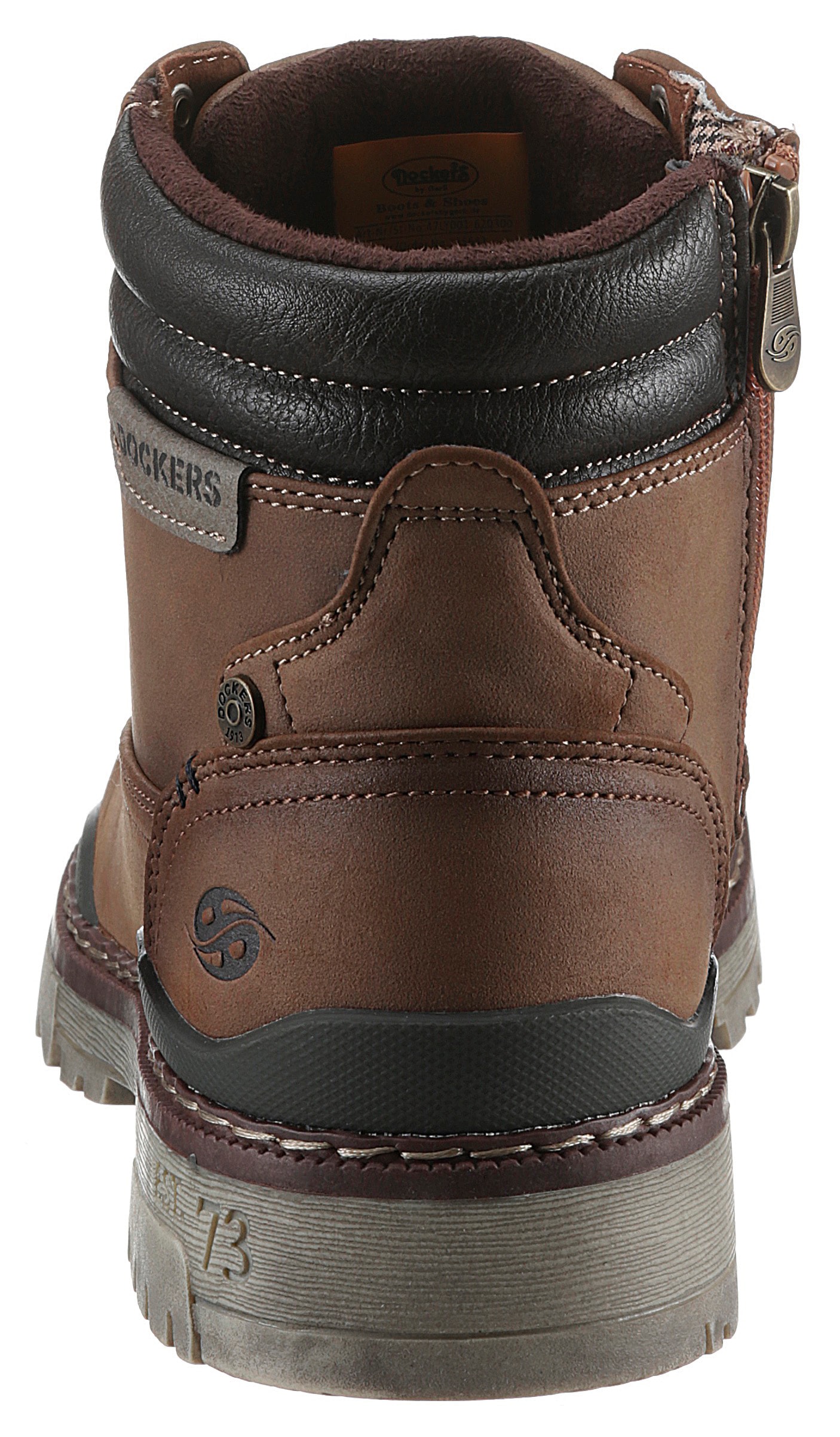 Dockers by Gerli Schnürboots, Hiking Boot, Trekking Boot, Schnürstiefel mit Reissverschluss