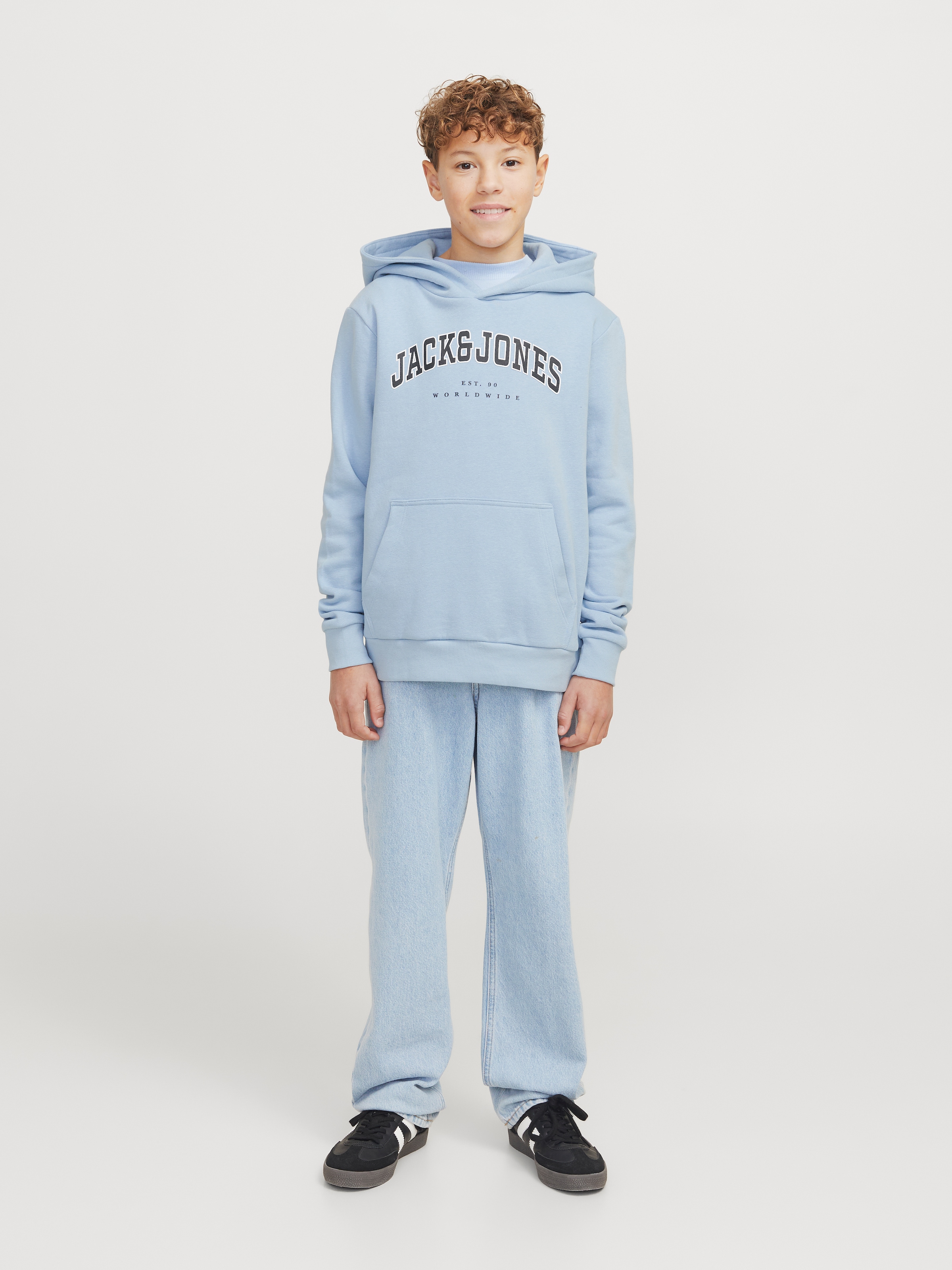 Jack & Jones Junior Kapuzensweatshirt »JJECALEB VARSITY SWEAT HOOD NOOS JNR«