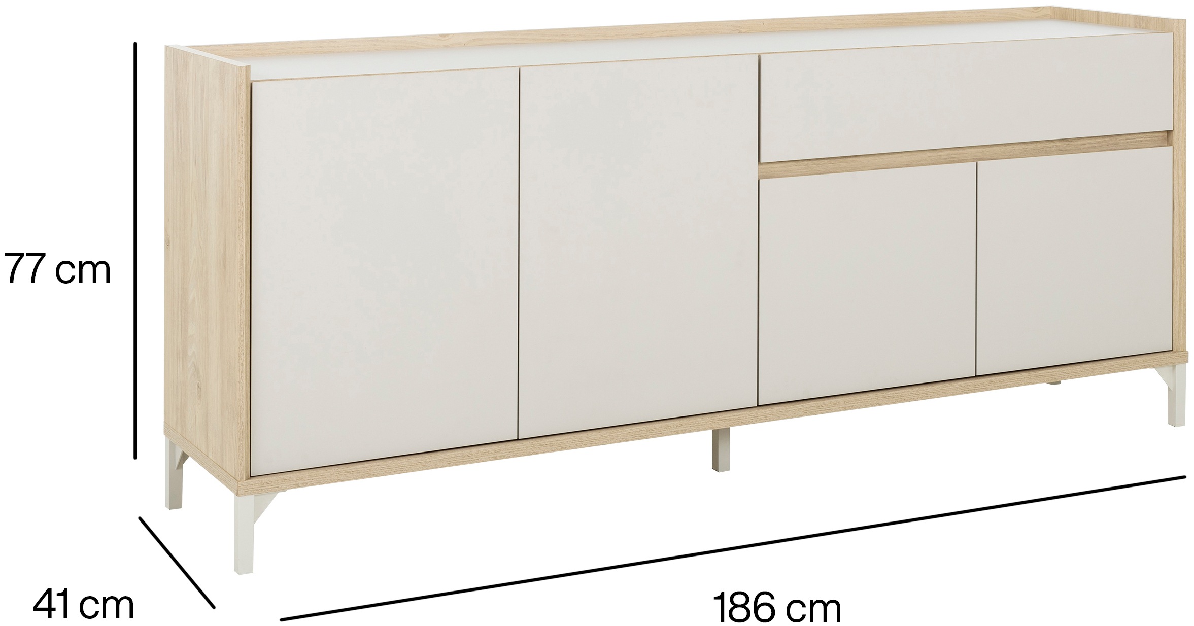 Gami Sideboard »Lenk«, Elegantes und praktisches Aufbewahrungsbuffet
