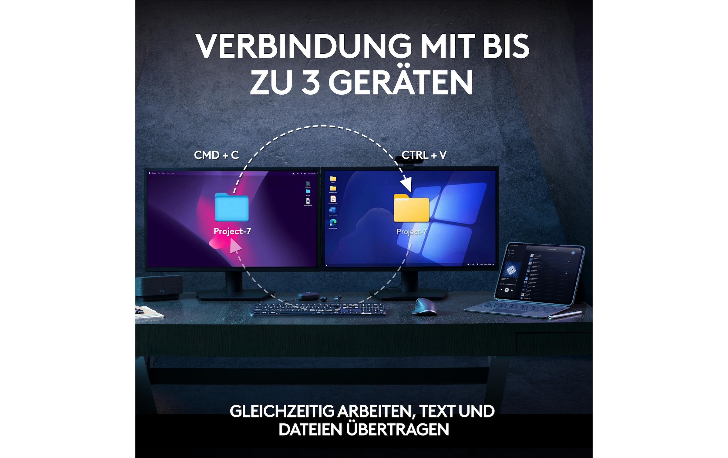 Logitech Tastatur- und Maus-Set »MX Keys S Combo«