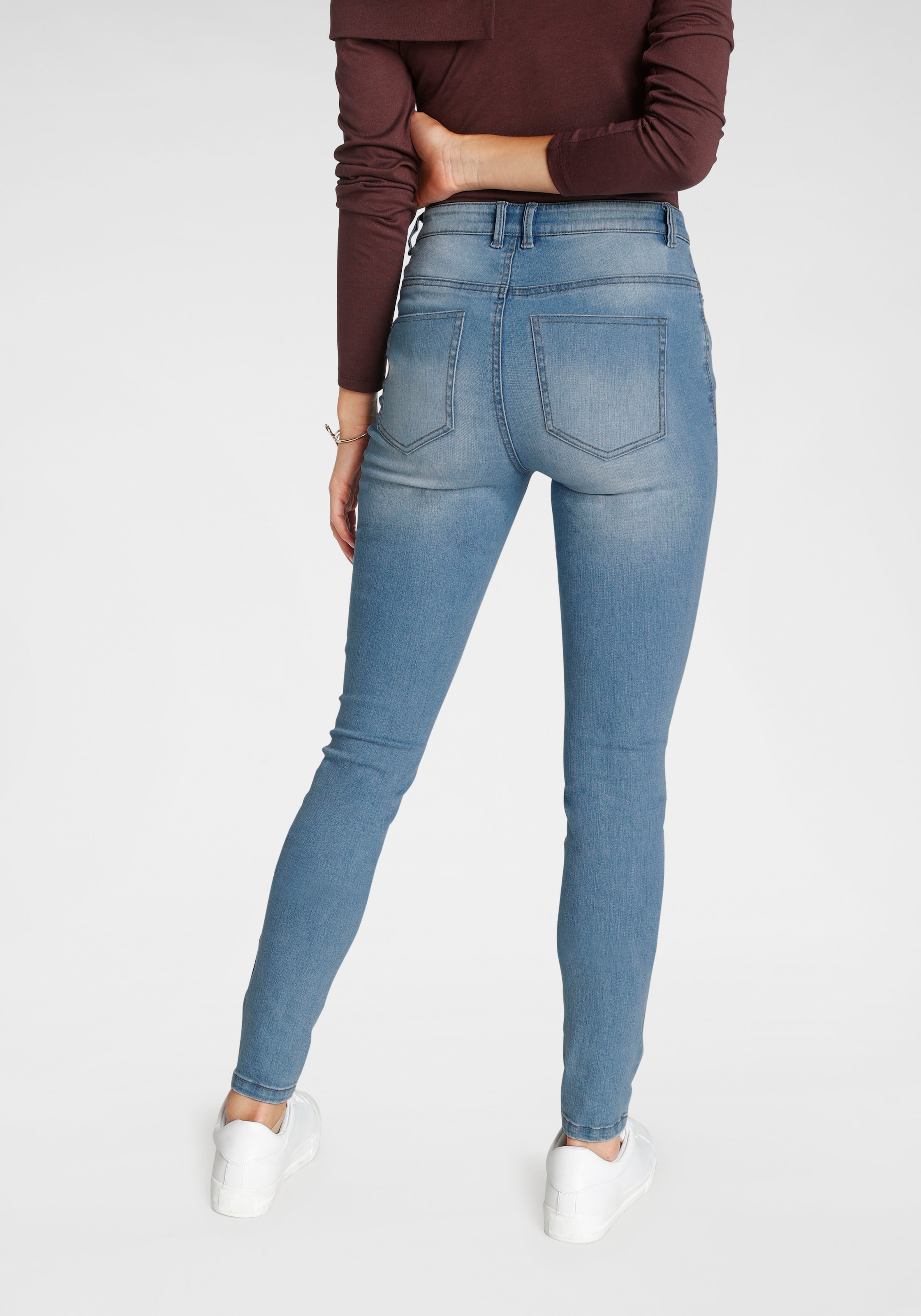 ONLY Skinny-fit-Jeans »ONLPAOLA – Extra-eng geschnittene Jeans mit figurformender Silhouette«, skinny fit, modisch, Denim, Baumwollmischung