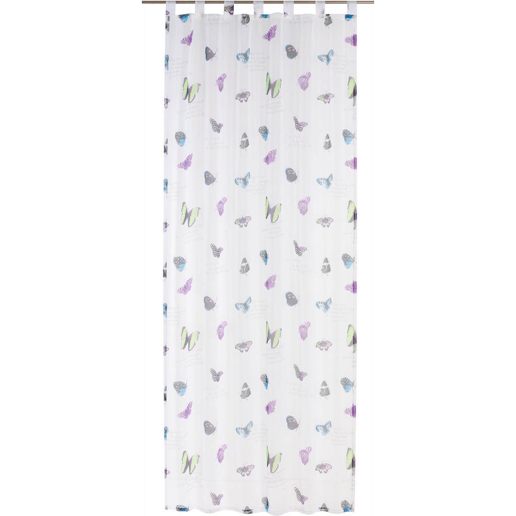 freundin Home Collection Gardine »Summer Butterfly 00 weiss-bunt«, (1 St.)