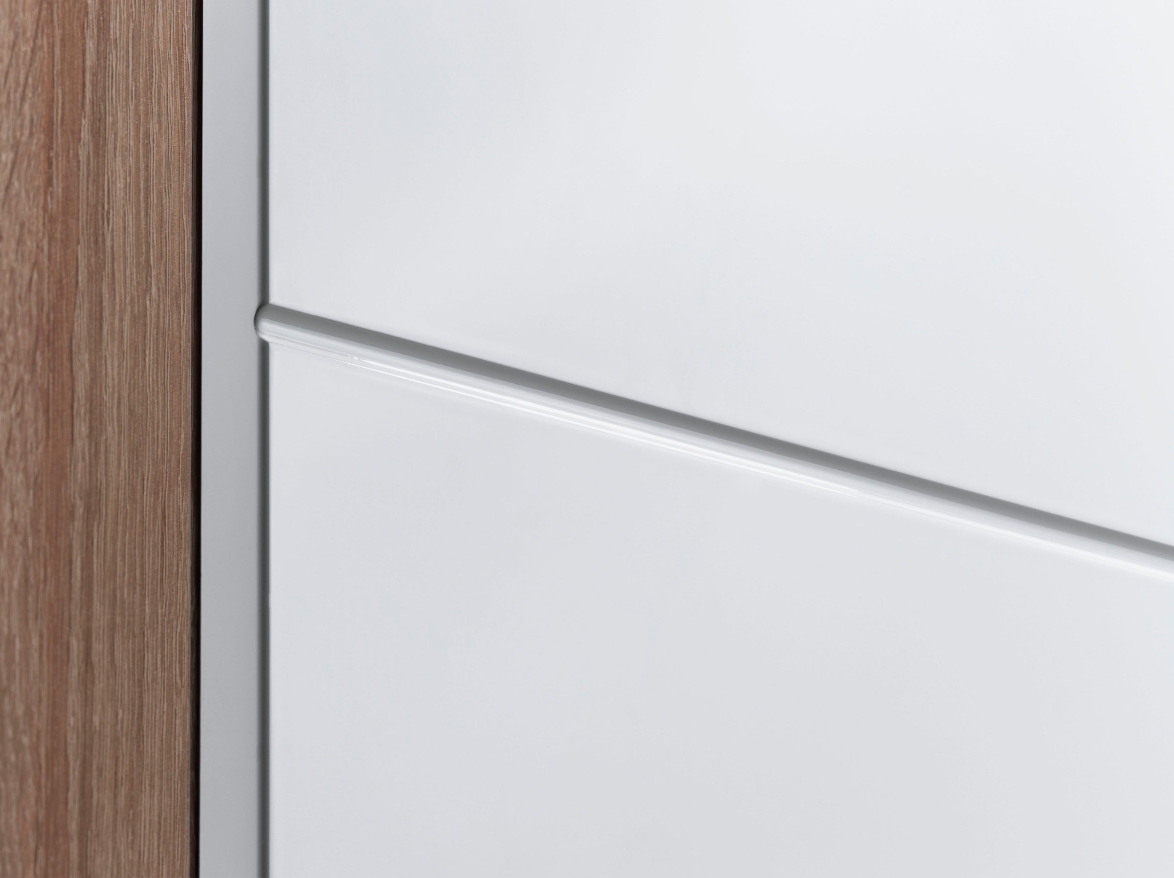 byLIVING Waschbeckenunterschrank »Nebraska«, Breite 80 cm, Badezimmerschrank, MDF-Fronten in Hochglanz-Optik