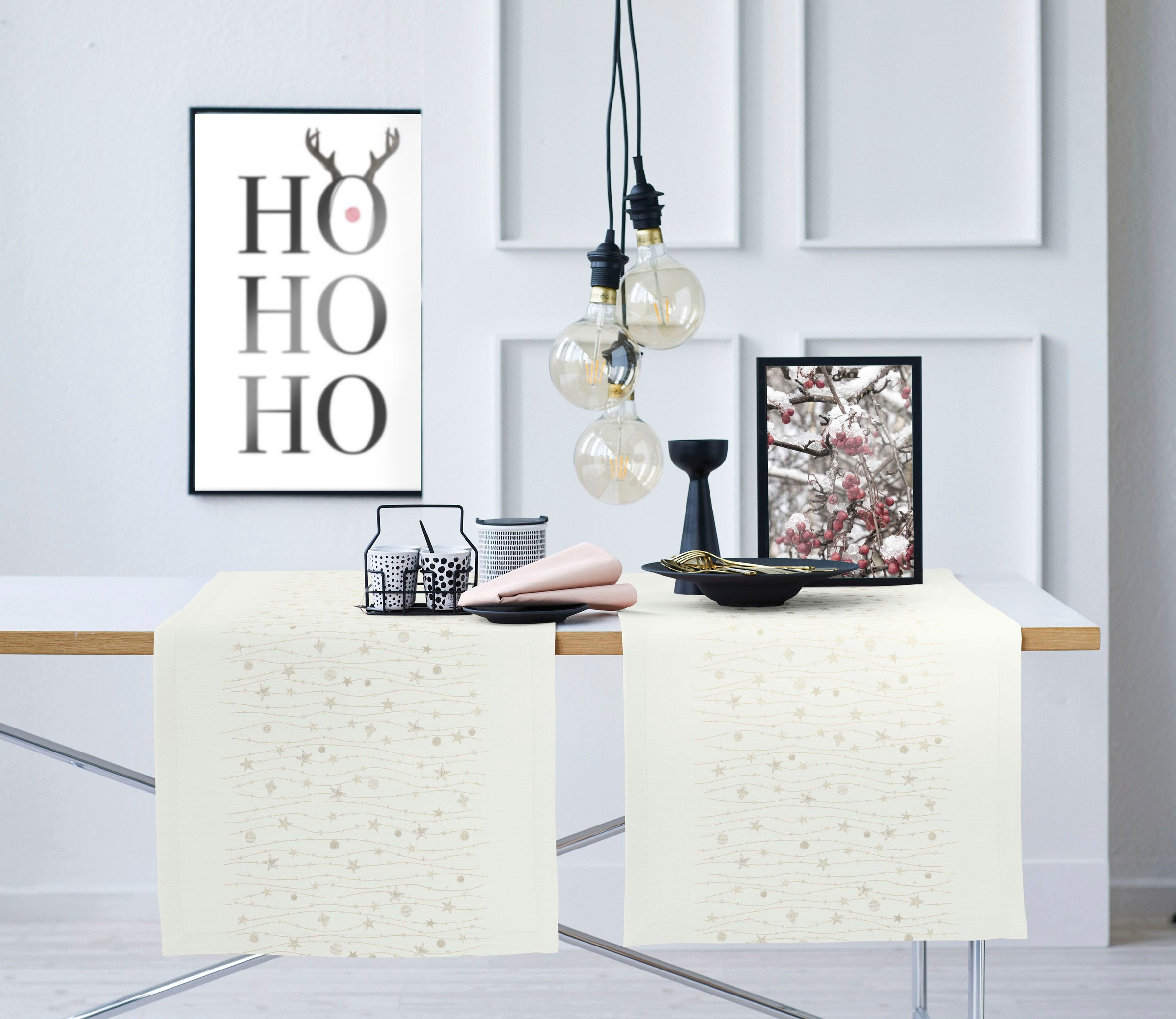 APELT Tischläufer "6301 CHRISTMAS GLAM, Weihnachtsdeko, Weihnachten" Lurex-Jacquardgewebe