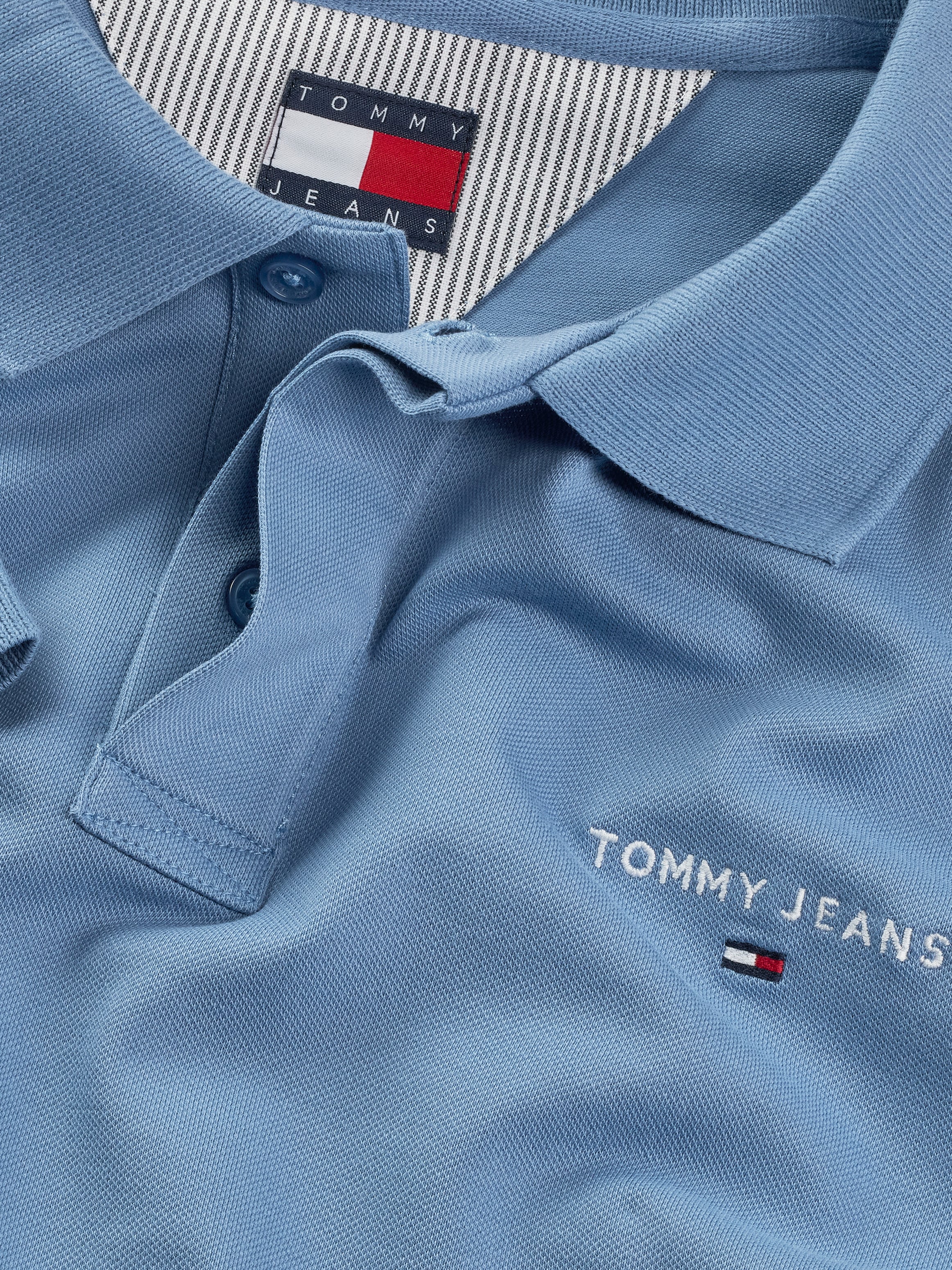 Tommy Jeans Poloshirt »TJM REG LINEAR POLO EXT«, Mit Rundhalsausschnitt