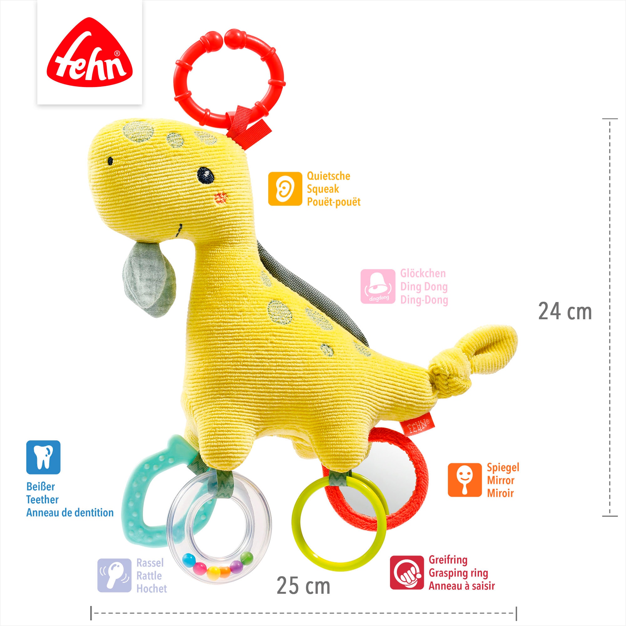 Fehn Kinderwagenanhänger »Activity Happy Dino«, mit Befestigungsring