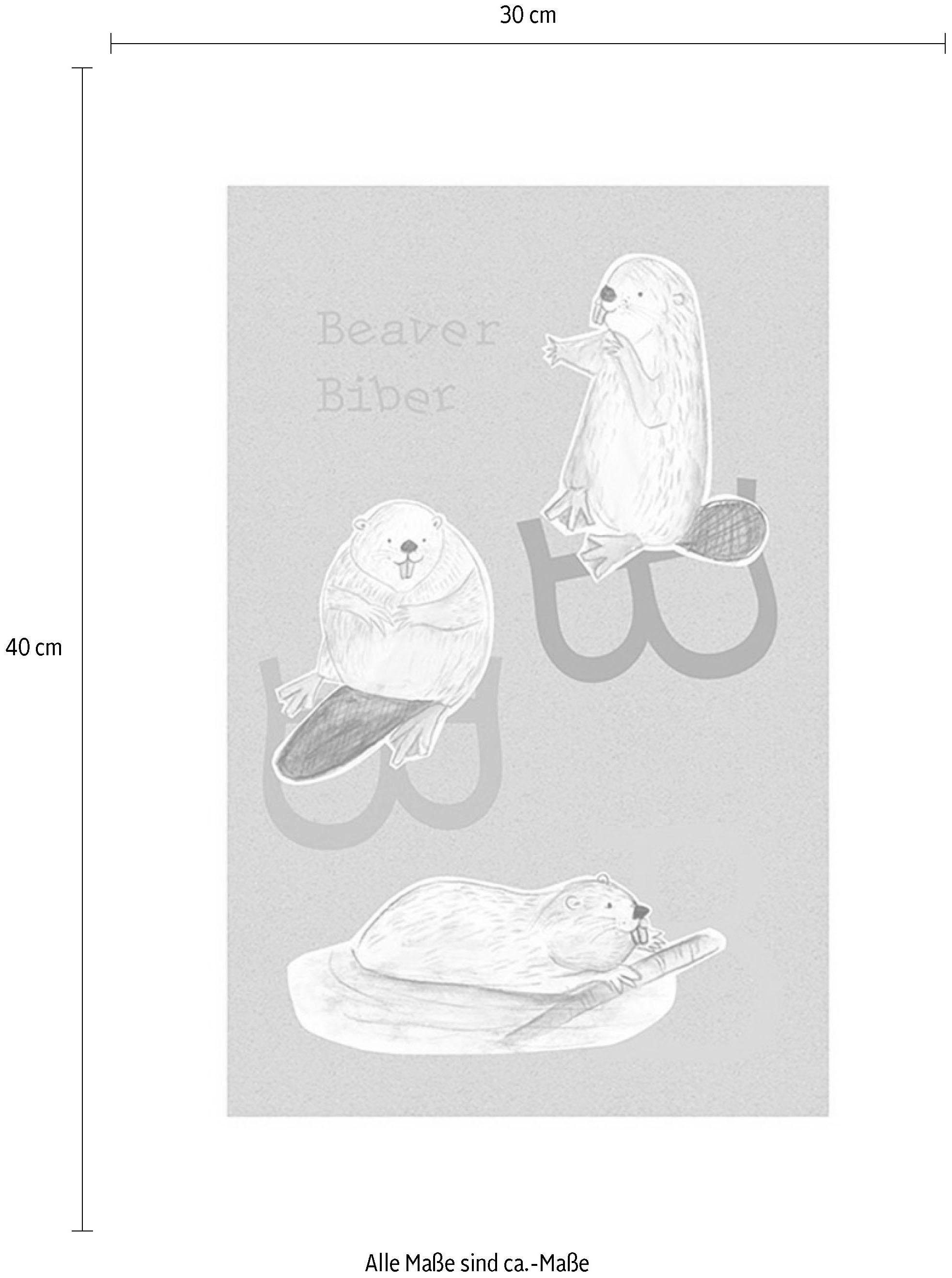 Wohnzimmer Kinderzimmer, Animal ❤ im bestellen Jelmoli-Online Poster Komar Schlafzimmer, Shop Buchstaben, B«, »ABC