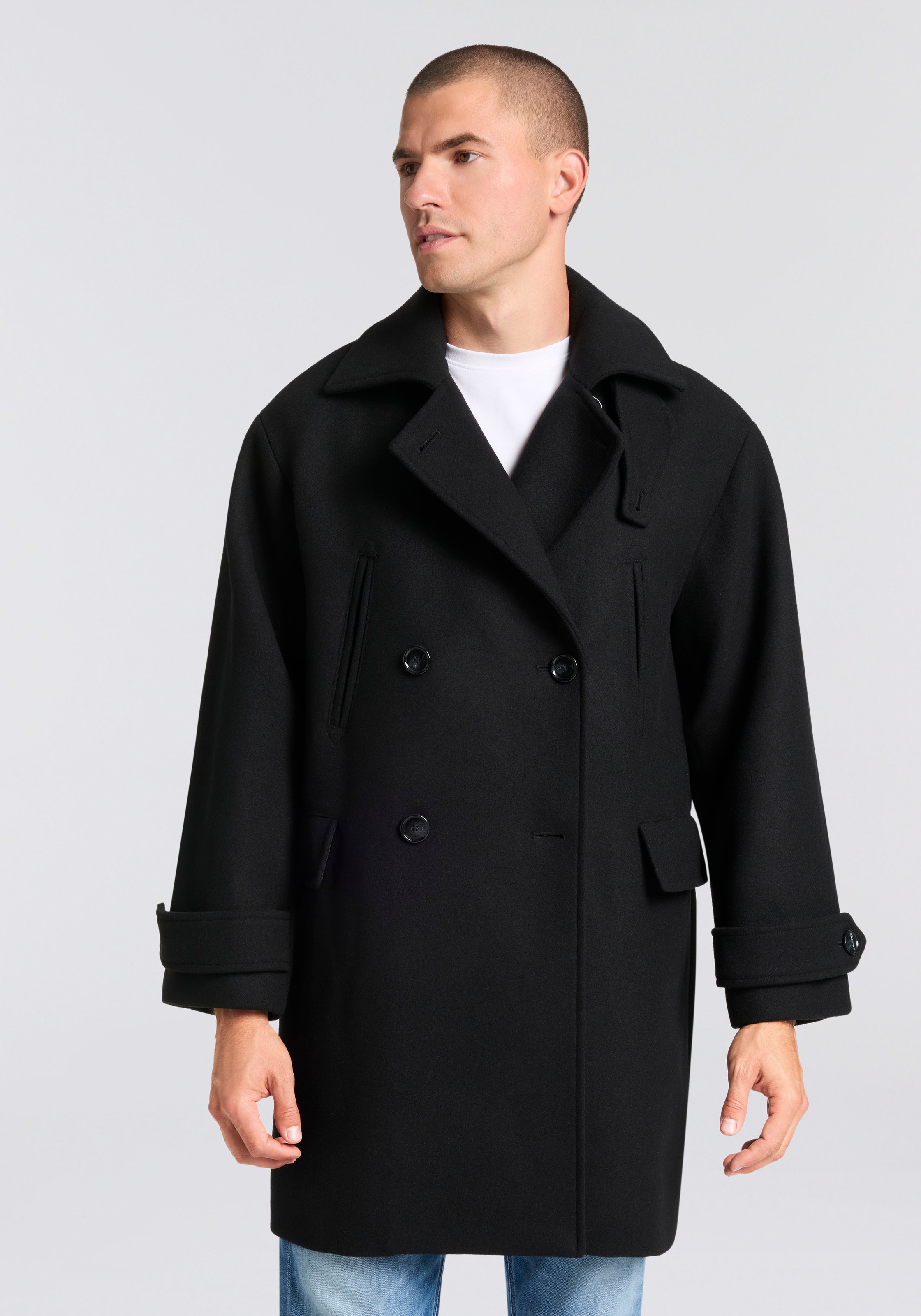 BOSS ORANGE Caban »Cisabel Premium Damenmode« Oversized Fit, mittellang