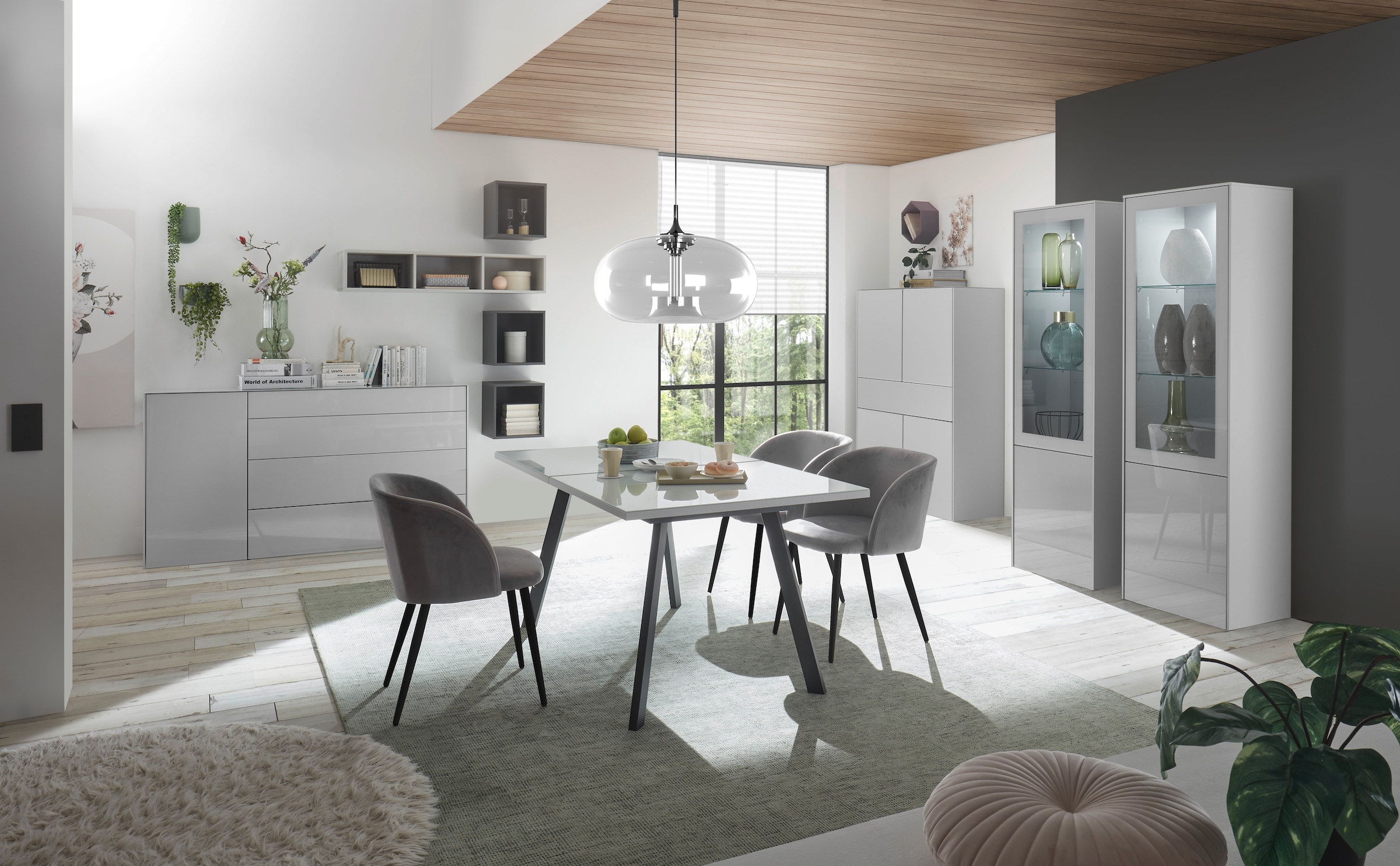 Mäusbacher Kommode »Imola TOPSELLER!«, (OTTOs Choice), Kommode mit Glasfront und Glasoberplatte