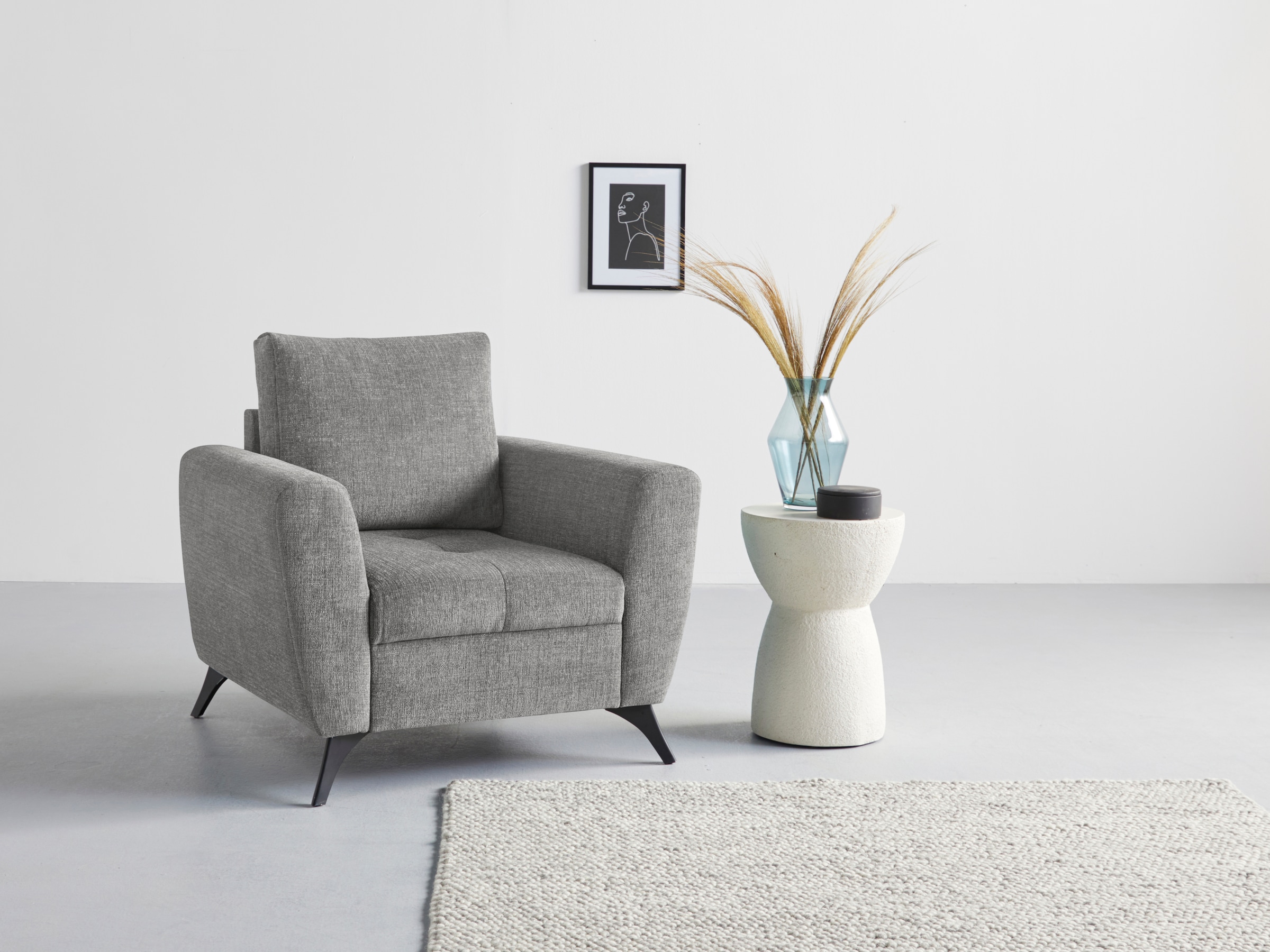 INOSIGN Sessel »Lörby«, auch mit | clean-Bezug, online feine Sitzbereich, Aqua Kissen Steppung Jelmoli-Versand im lose bestellen