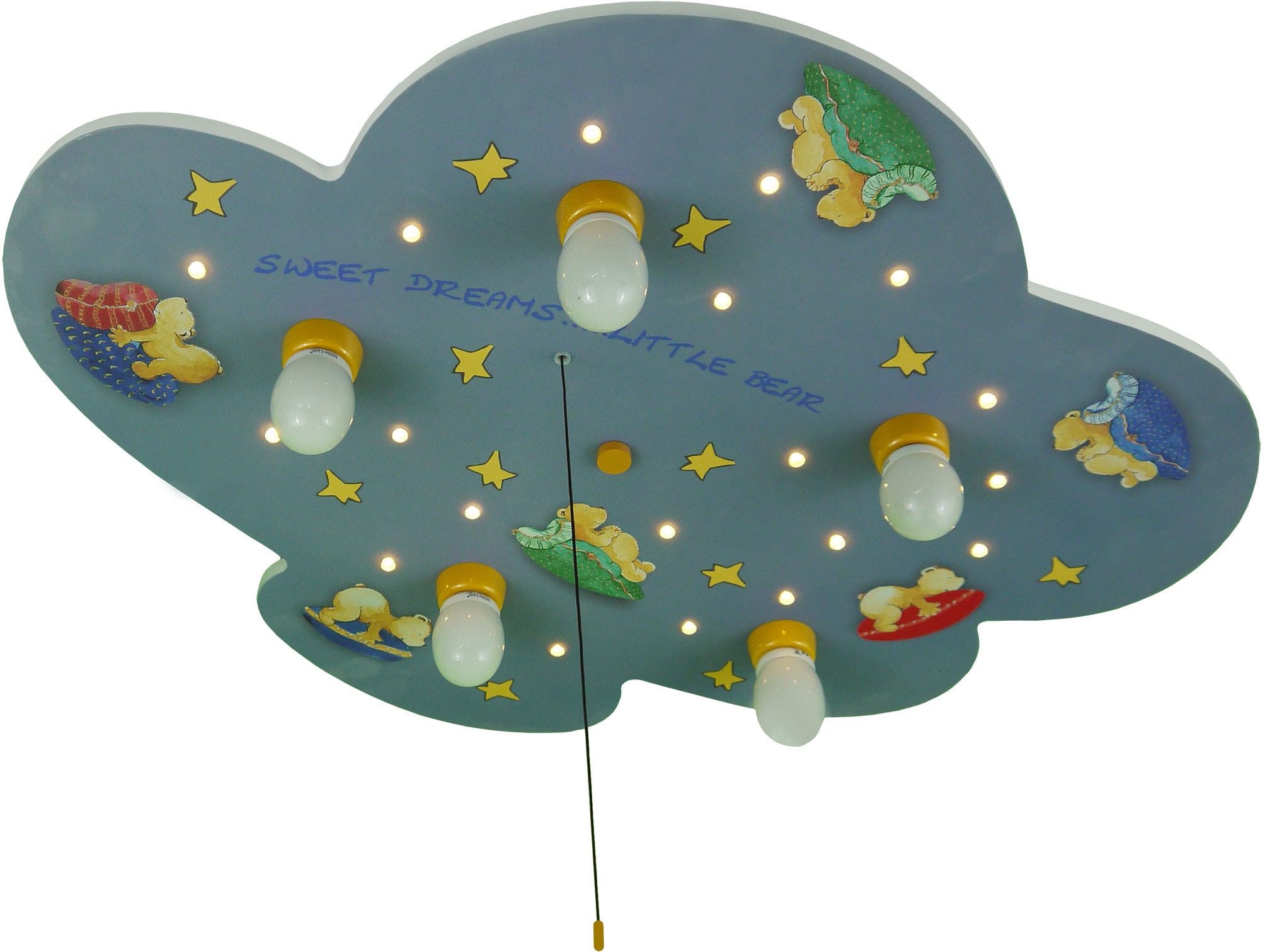 niermann Deckenleuchte »Wolke Bärchen«, 5 flammig, Leuchtmittel E14 | ohne Leuchtmittel, Deckenleuchte Wolke Bärchen  'Amazon Alexa kompatibel'