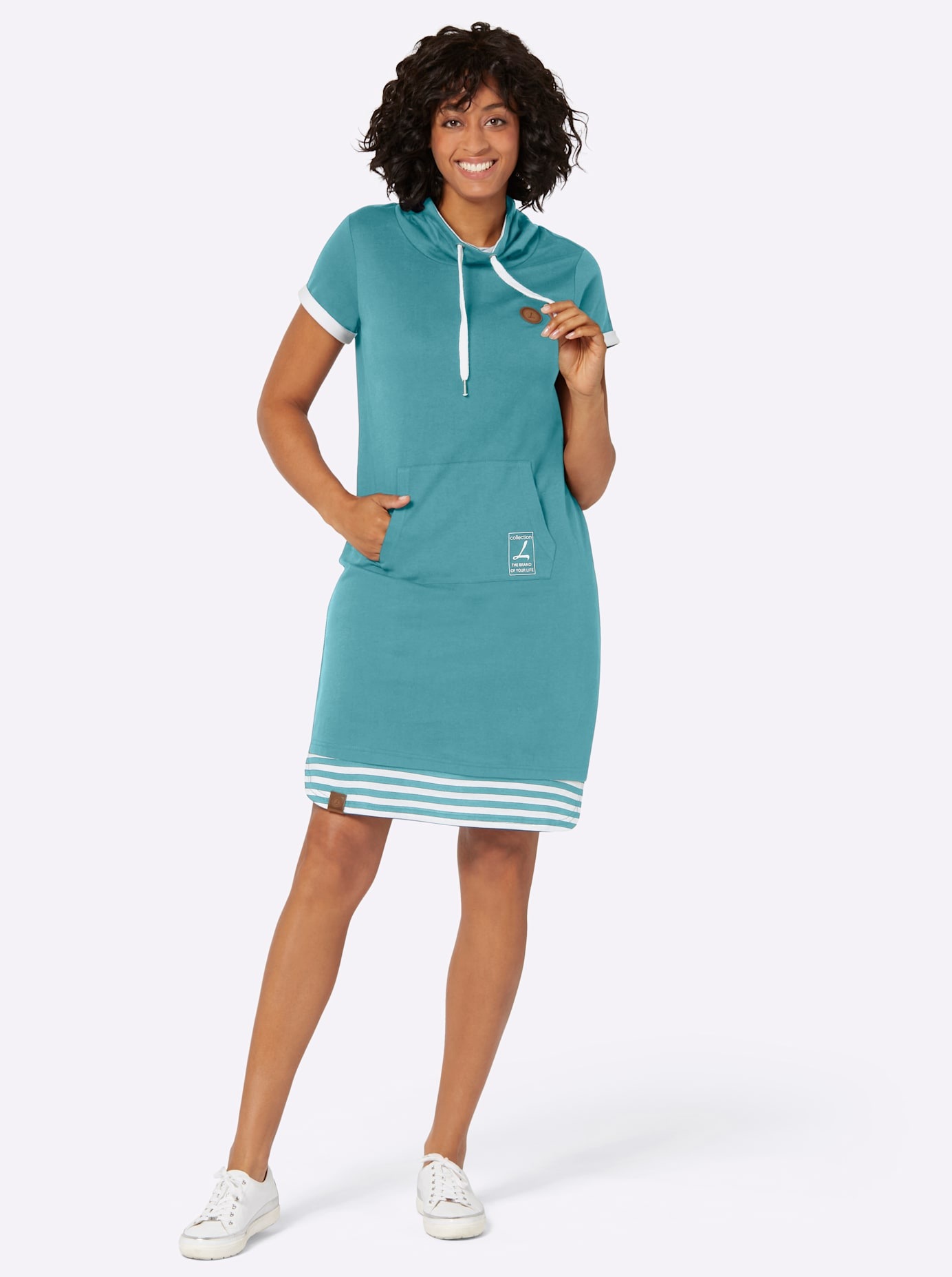 Casual Looks Jerseykleid »Jersey-Kleid« aufgesetzte Taschen