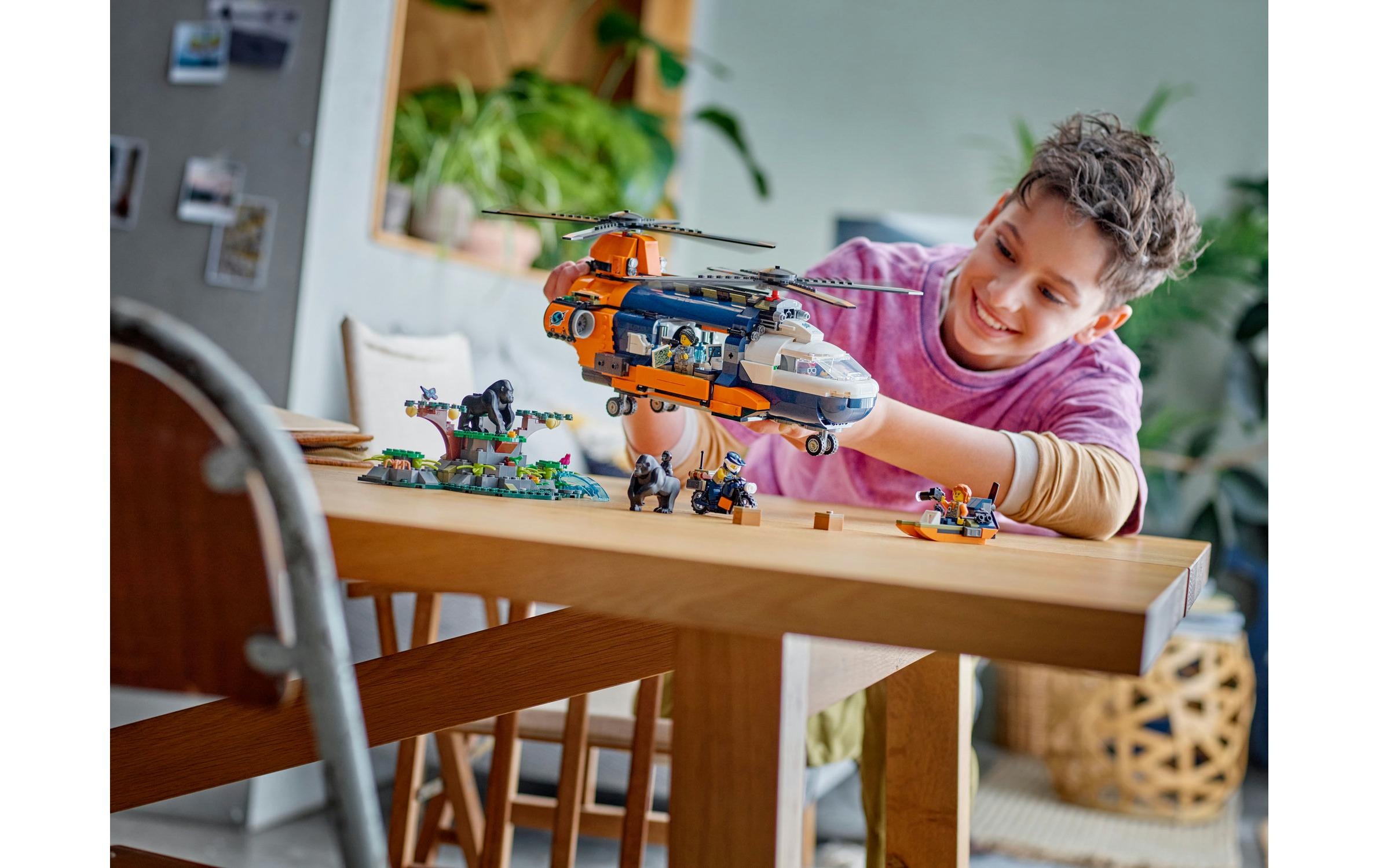 LEGO® Spielbausteine »City Dschungelforscher-Hubschrauber 60437«, (881 St.)