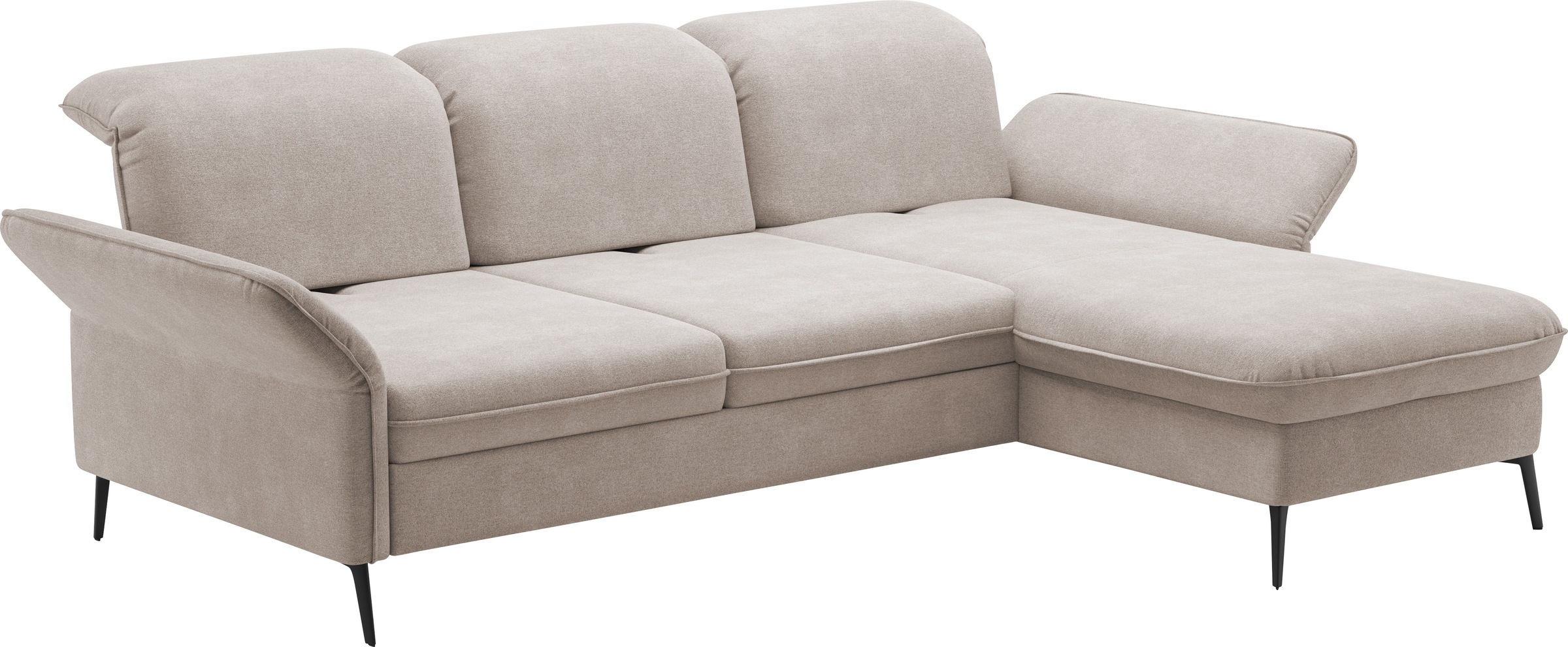 sit&more Ecksofa »Emely, inkl. Sitztiefenverstellung«, wahlweise mit Bettfunktion,Bettkasten,Kopf- & Armteilverstellung