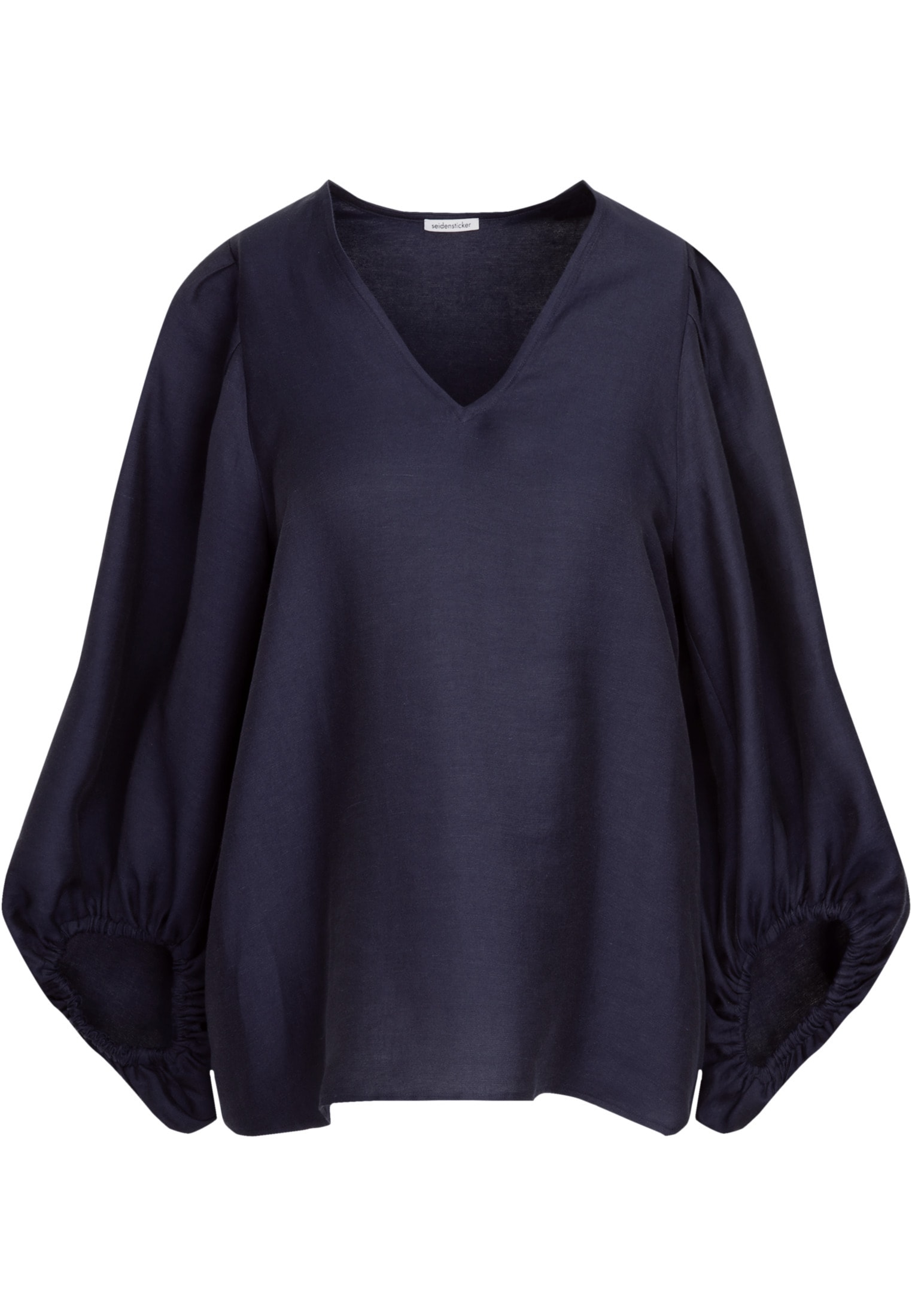 seidensticker Shirtbluse »Schwarze Rose«, 3/4 V-Neck Uni