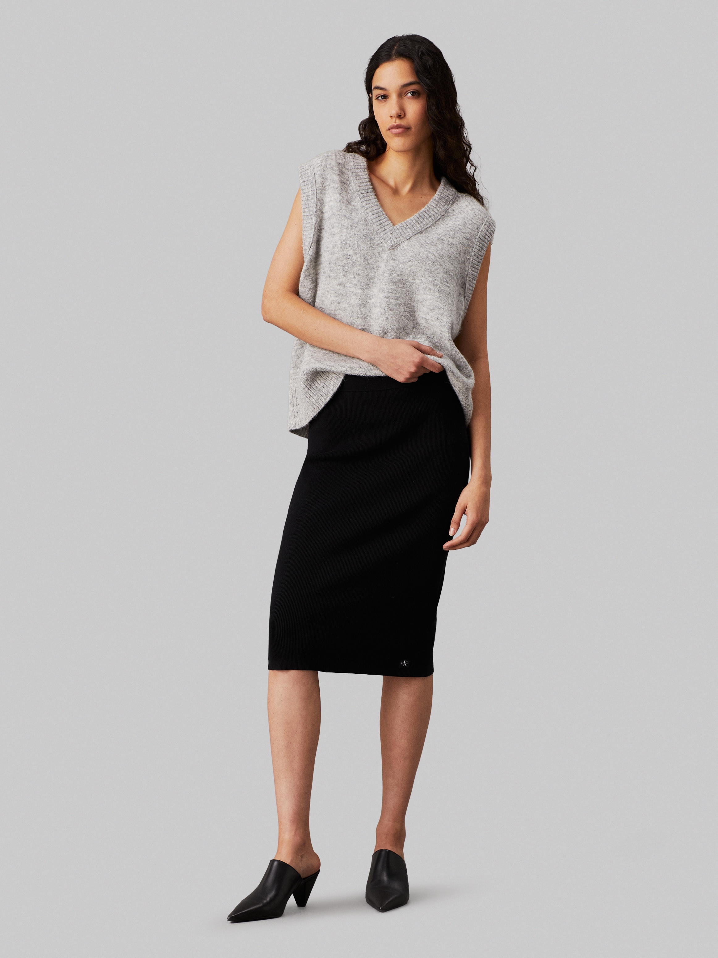 Calvin Klein Jeans Jerseyrock »WOVEN LABEL SWEATER SKIRT«, mit Logopatch