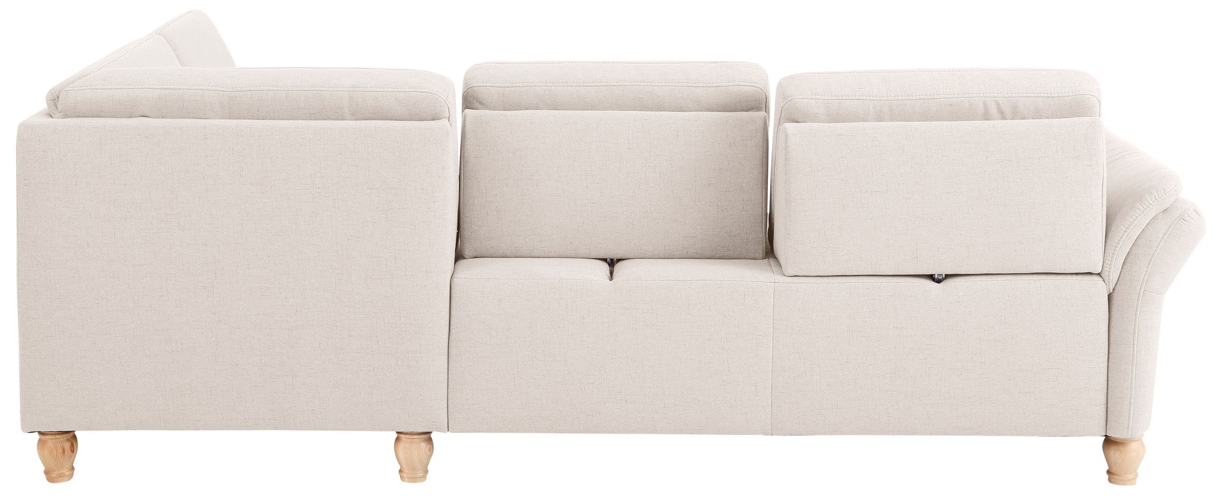 Home affaire Ecksofa »Palace L-Form«, incl. Sitztiefenverstellung, wahlweise mit Bettfunktion und Stauraum