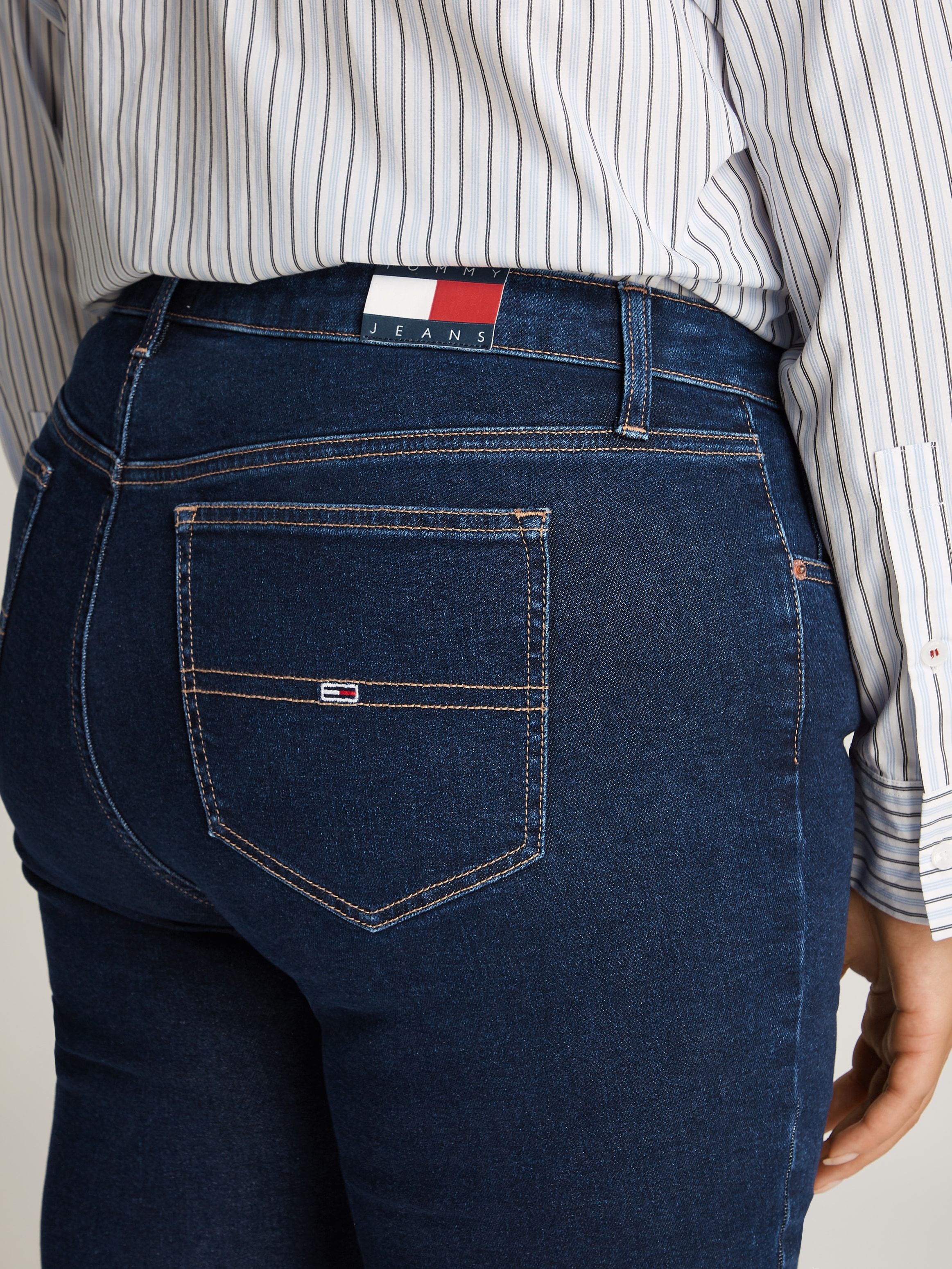 Tommy Jeans Curve Regular-fit-Jeans »CRV MELANY UH SSKN«, in Grossen Grössen im 5-Pocket-Style