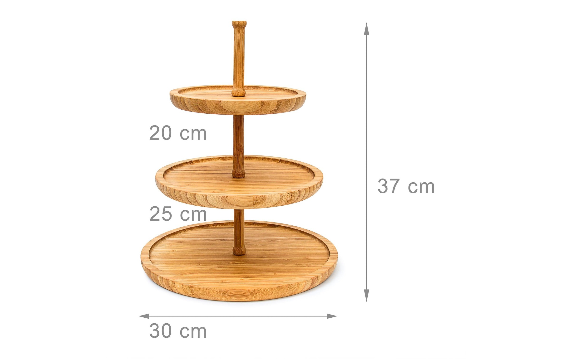 relaxdays Etagere "3-stufig" Holzart: Bambus (China)