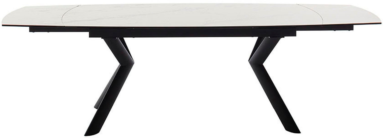 MCA furniture Esstisch »OSSANA Vierfusstisch 180-260 cm«, (Einzelstück), Keramik,Metall,Stirnauszug,ausziehbar,Tischplatte 13 mm,8-10 Personen