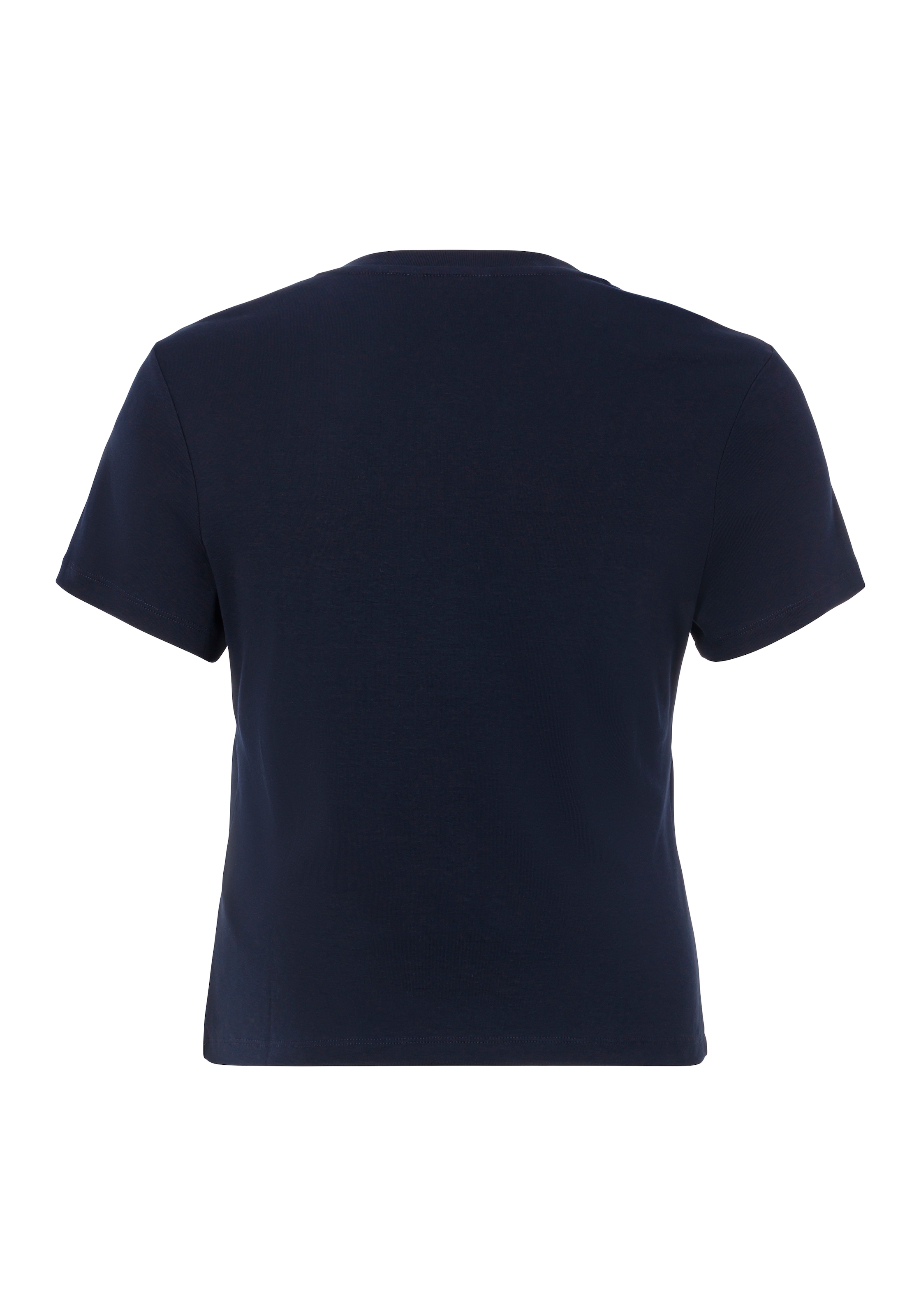 Tommy Hilfiger Curve V-Shirt »CRV SLIM CODY V-NK SS«, in Grossen Grössen, Streifenmuster, V-Ausschnitt, Logostickerei