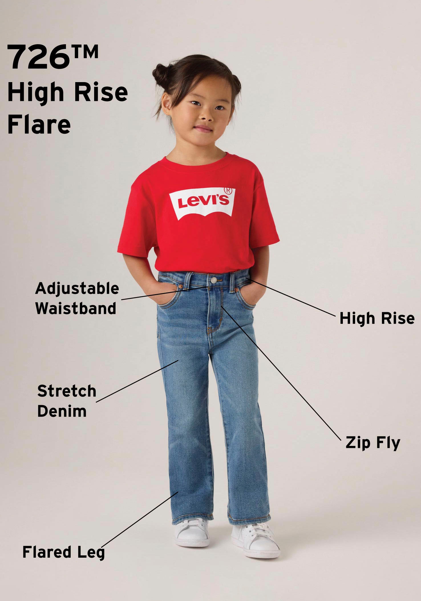 Levi's® Kids Bootcut-Jeans »LVG 726 HIGH RISE FLARE JEAN«, for GIRLS
