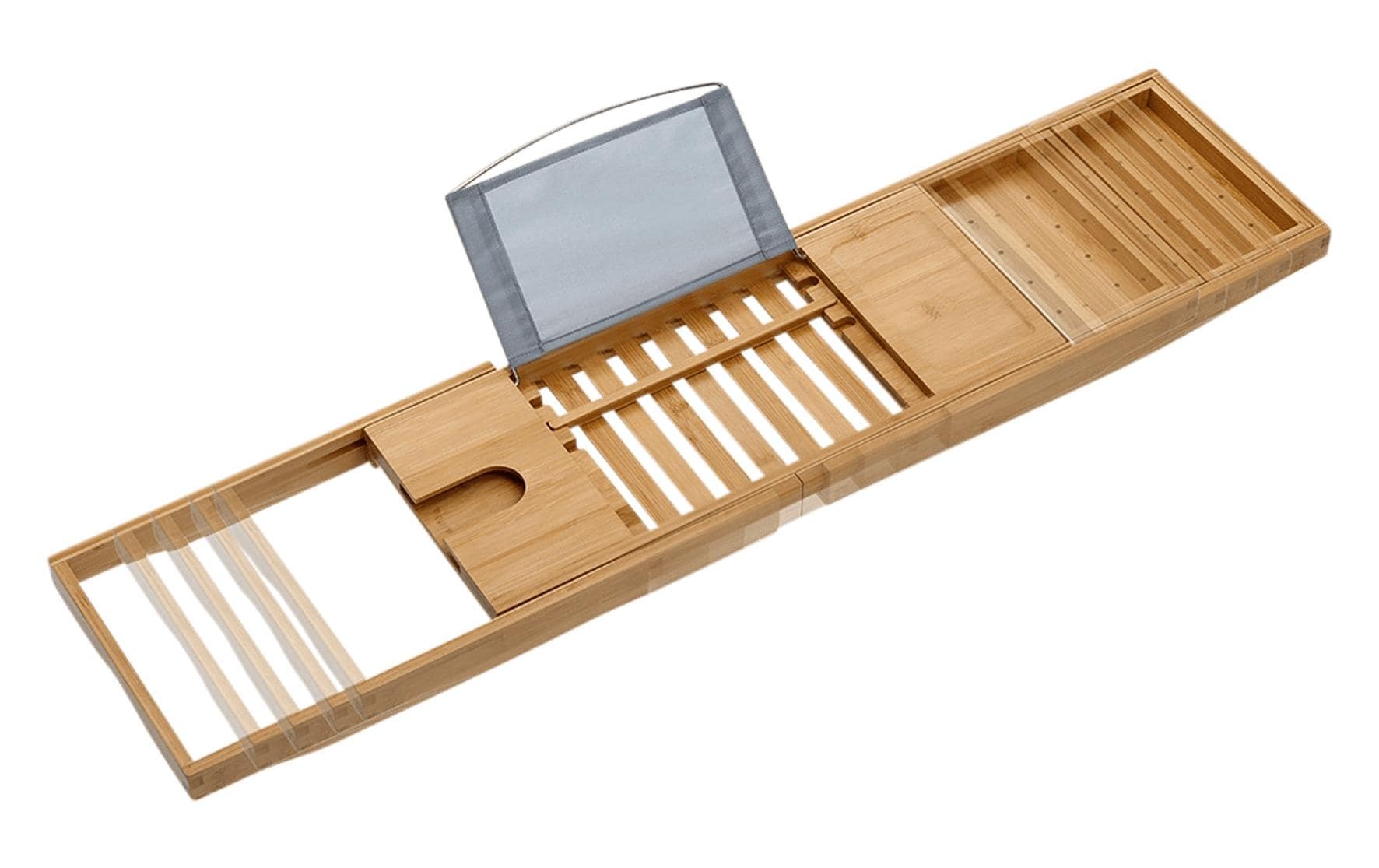 Zeller Present Badewannenbrücke »mit Glashalter Nature«, Holzart: Bambus (China)
