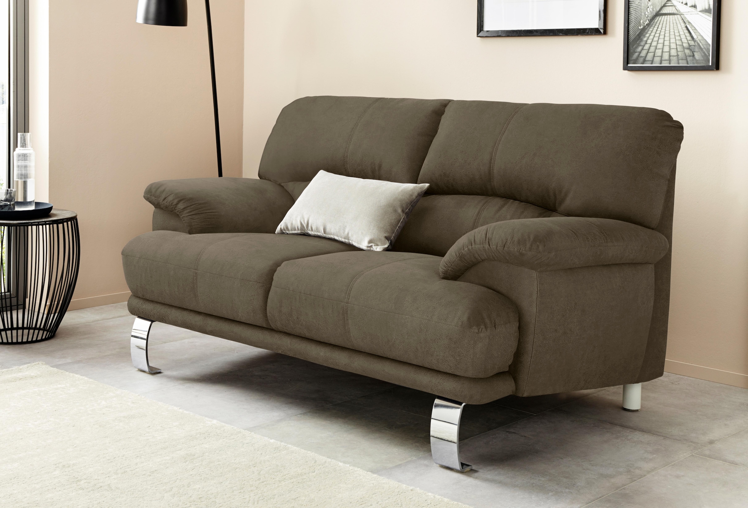 TRENDMANUFAKTUR 2-Sitzer »Cecilia II, mit italienischem Design, tollen Details«, und tollem Sitzkomfort