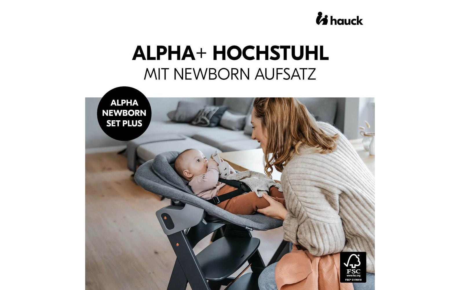 Hauck Hochstuhl »Alpha Newborn Set Plus Dark Grey«