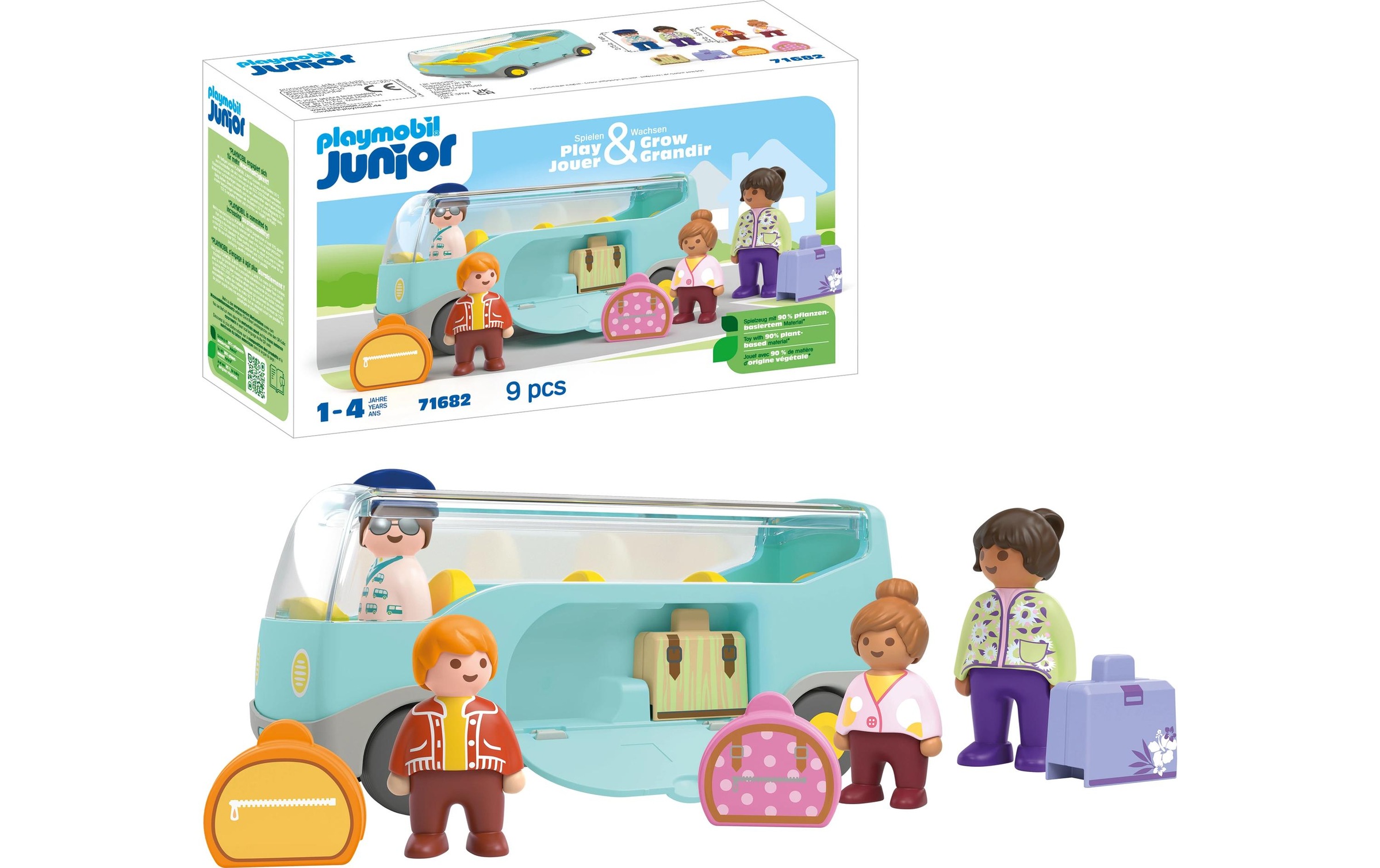 Playmobil® Spielbausteine »Junior Reisebus 71682«, (9 St.)
