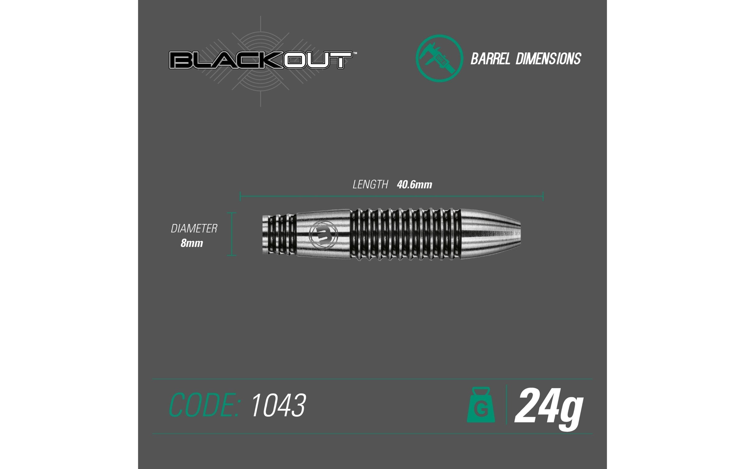 Winmau Dartpfeil »Steeldart Blackout 3 Stück«, (3 St.)