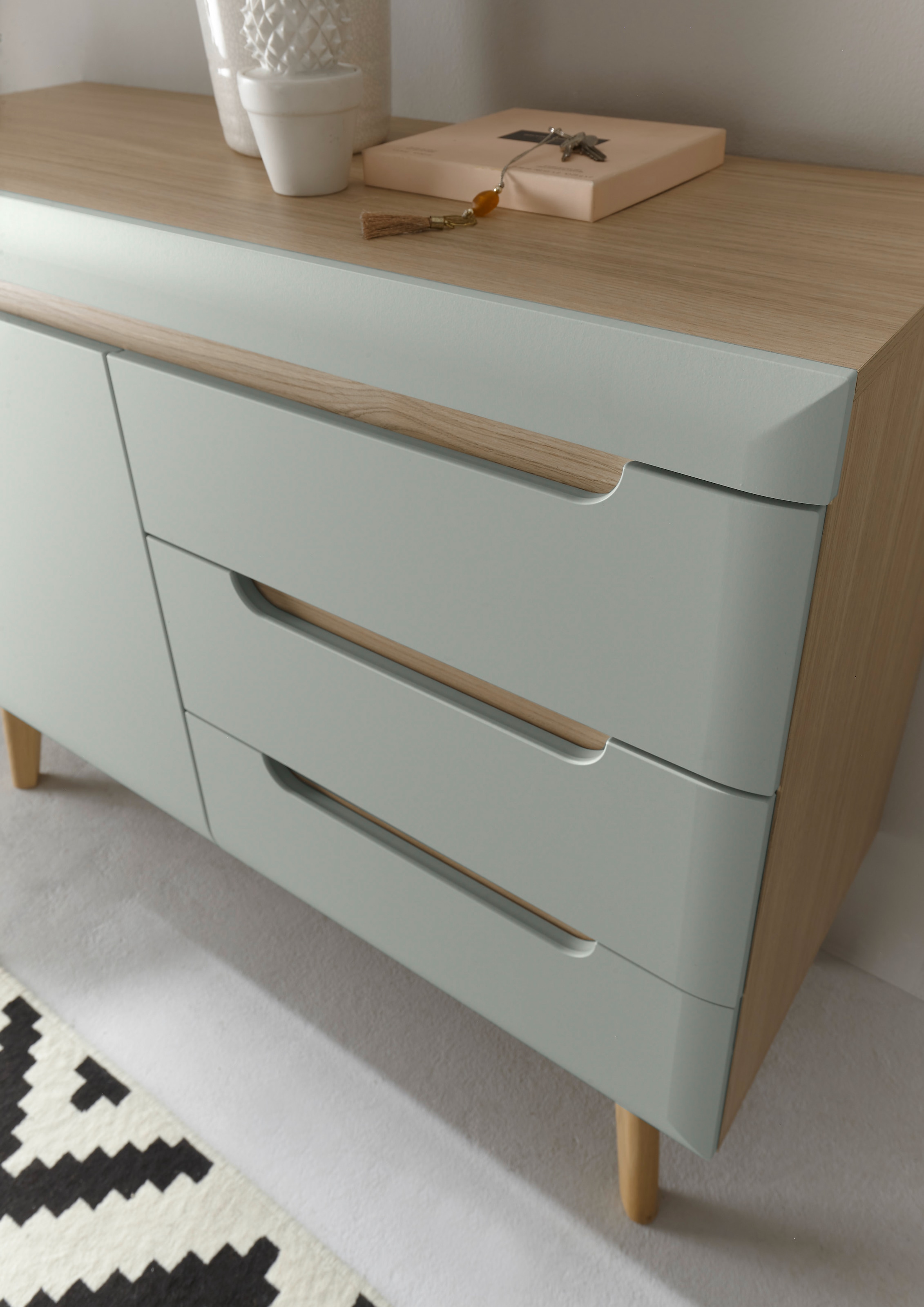 INOSIGN Wohnwand »Torge, Anbauwand, Schrankwand, Mediawand, Wohnzimmer-Set«, (4 St.), enthält Lowboard, Sideboard, Highboard + Wandboard, 361 cm breit