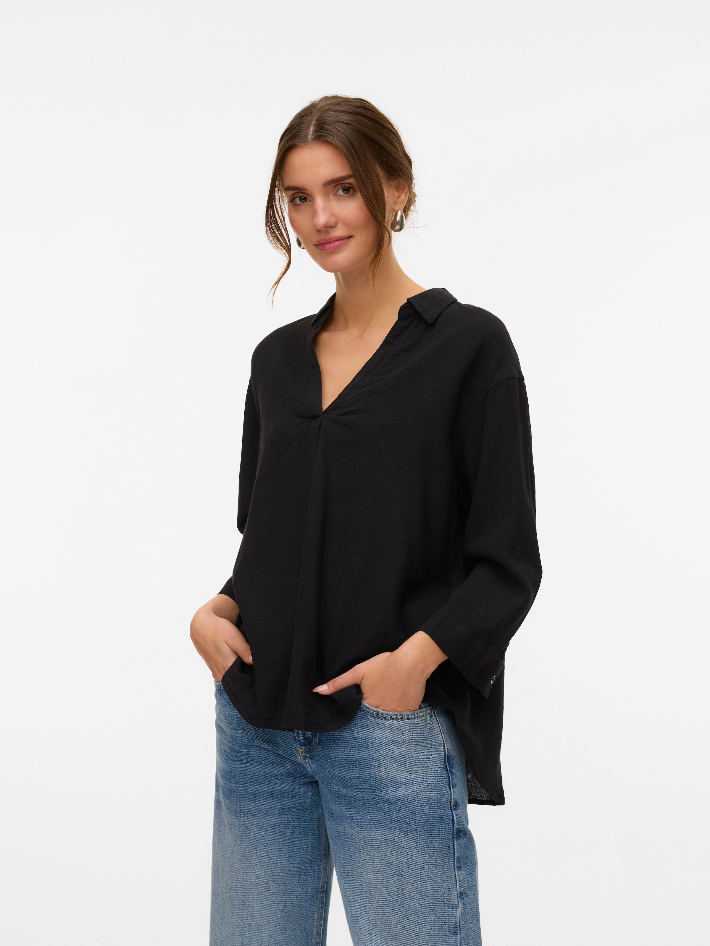 Vero Moda Shirtbluse »VMLINN 3/4 TOP WVN GA NOOS«
