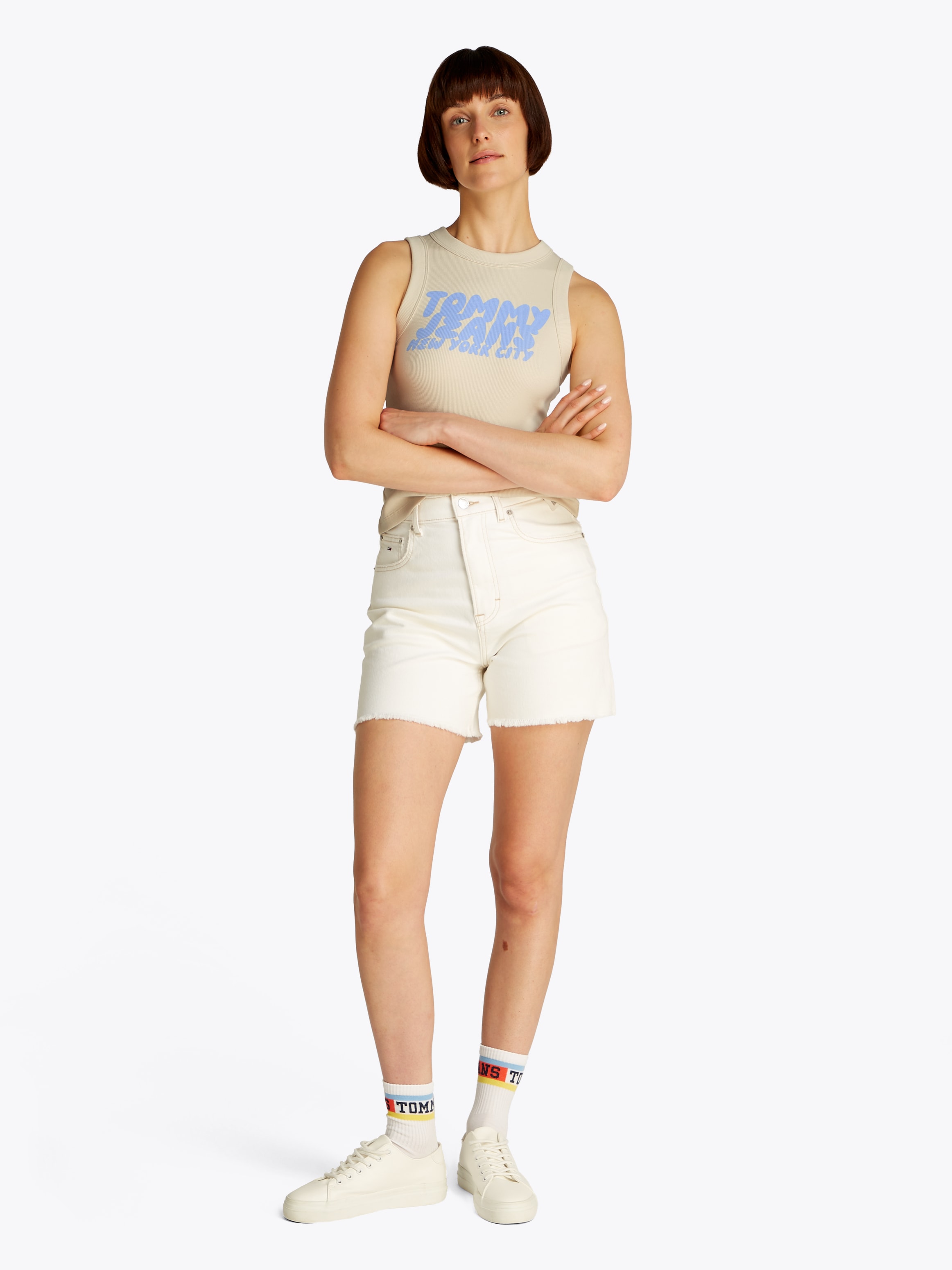 Tommy Jeans Tanktop »TJW SLIM SH TJ BUBBLE TANK«, mit Logodruck