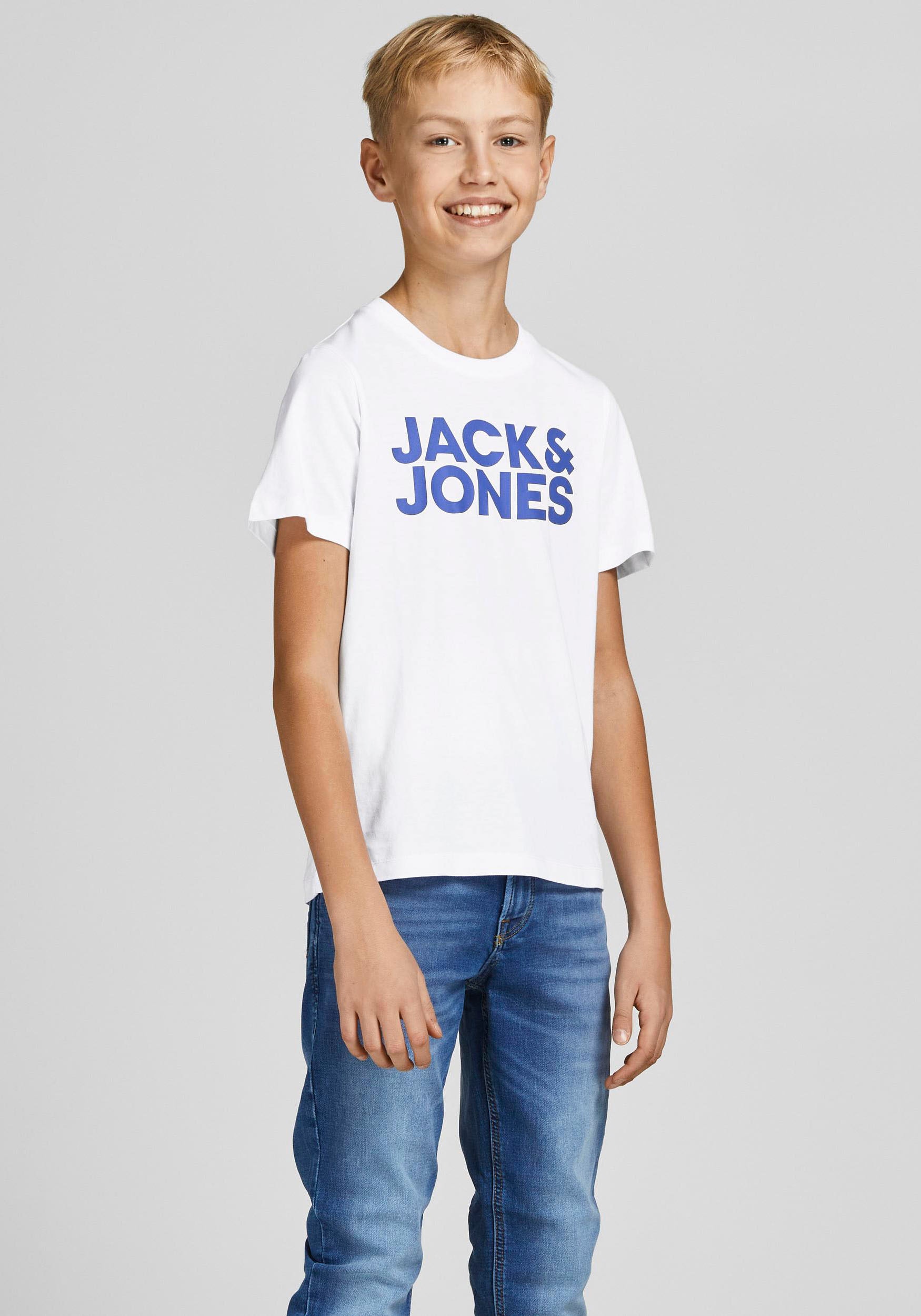 Jack & Jones Junior Rundhalsshirt »JJECORP LOGO TEE SS CREW NE 2PK NOOS JNR«