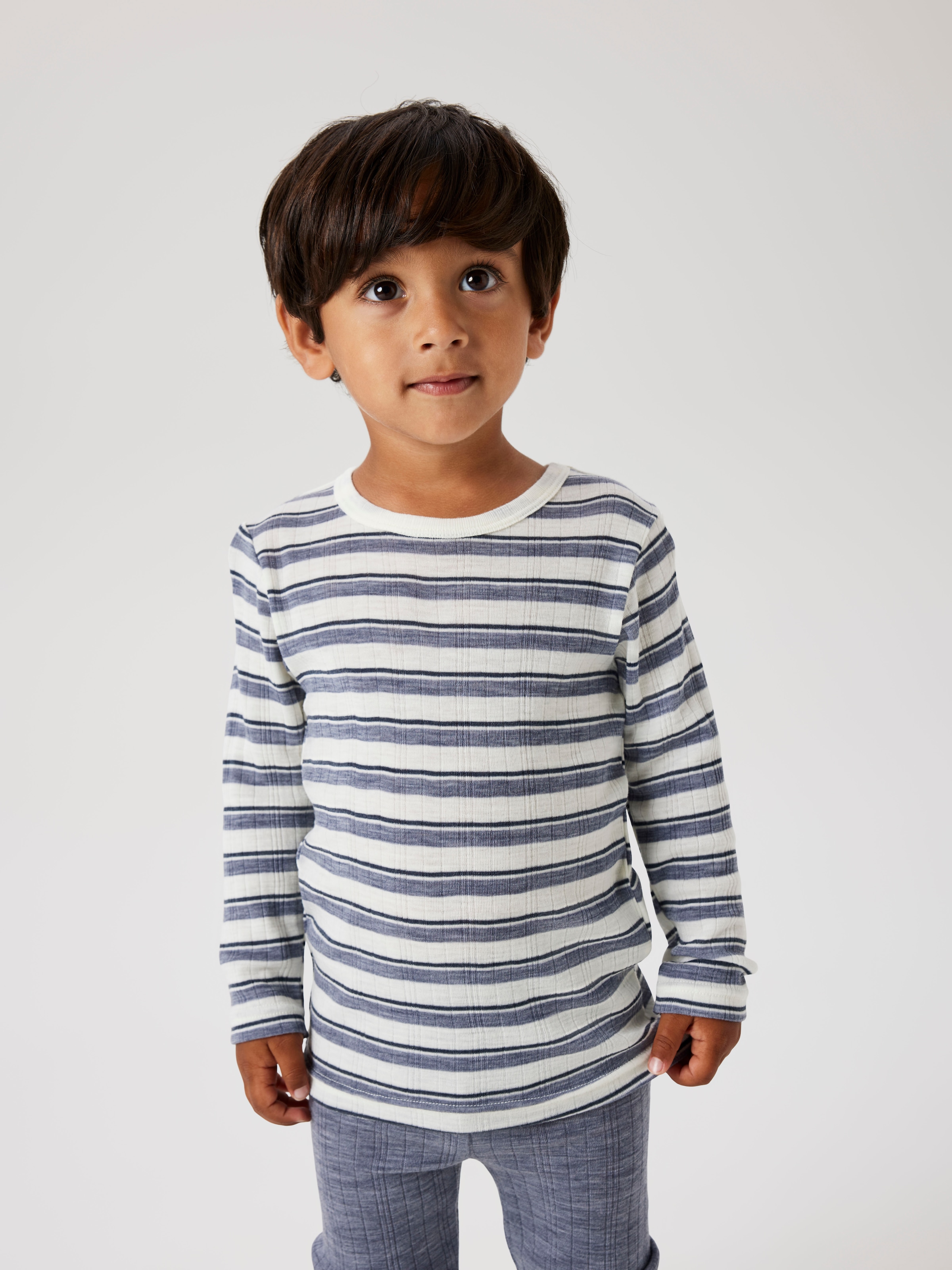 Name It Langarmshirt »NMMWANG WOOL NEEDLE LS TOP NOOS« aus reiner Merinowolle