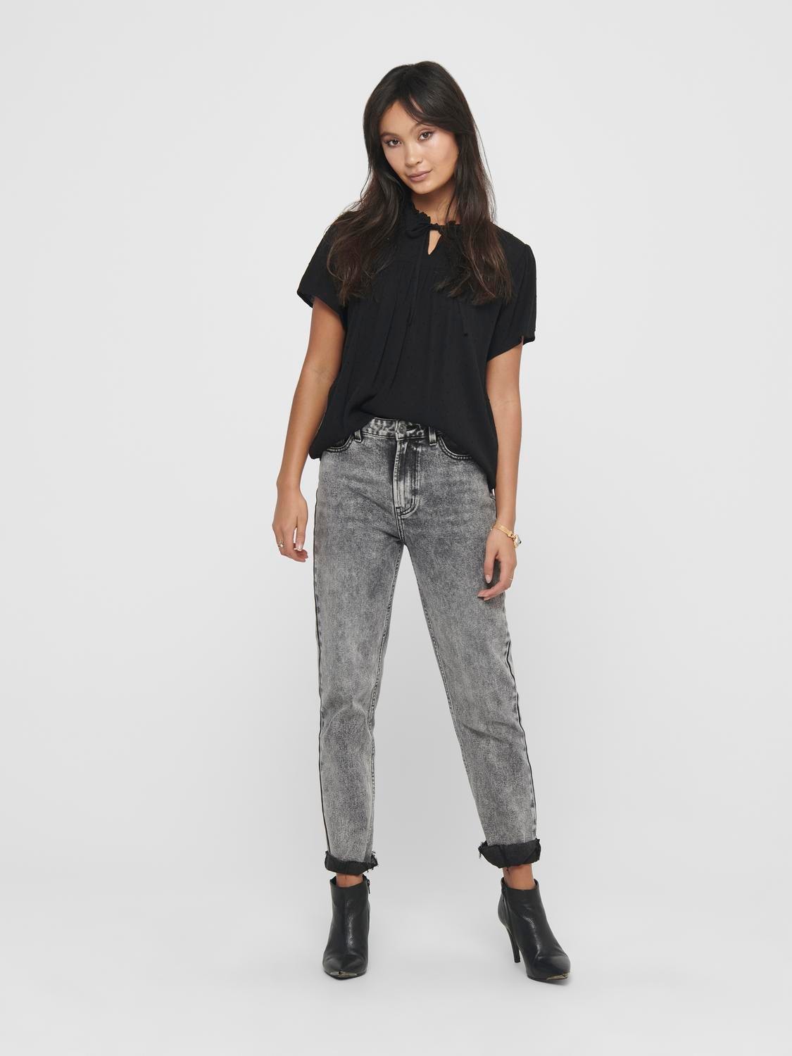 JDY Kurzarmbluse »JDYLIMA LIFE S/S TOP WVN NOOS«