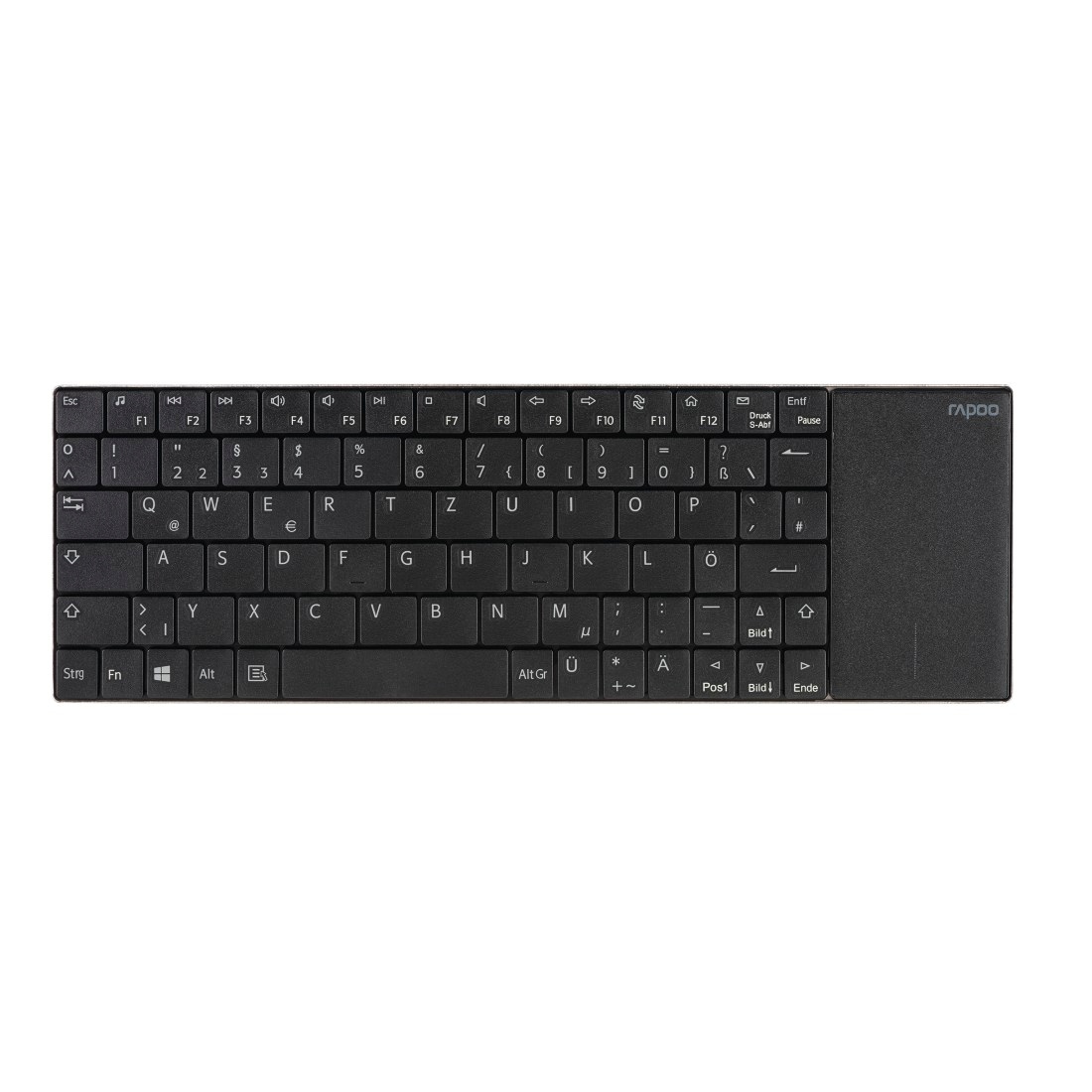 Rapoo Tastatur »E2710 kabellose Multimedia-Tastatur, 2.4 GHz Wireless Verbindung«, (Fn-Tasten-Touchpad)