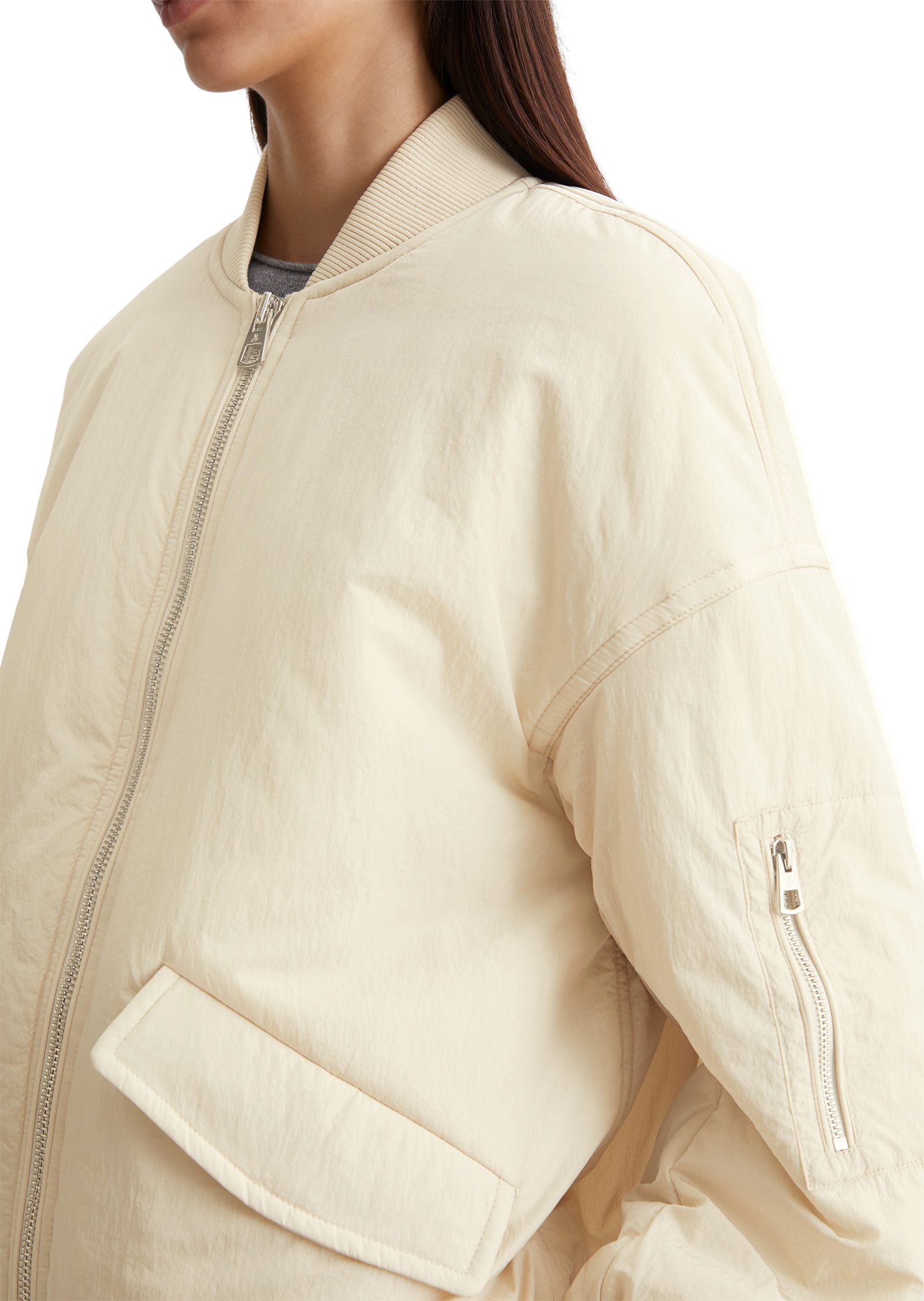 Marc O'Polo Blouson, aufgesetzten Armtasche mit Reissverschluss