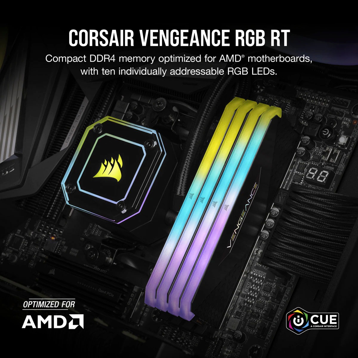 Corsair Arbeitsspeicher »Vengeance RGB, DDR4, 3600MHz 16GB 2x8GB«
